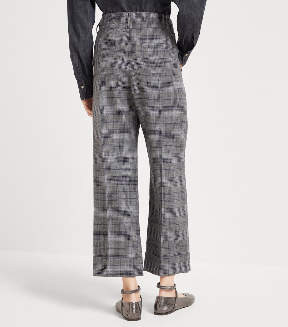 Virgin Wool Prince of Wales Check Trousers C4227 Image 3