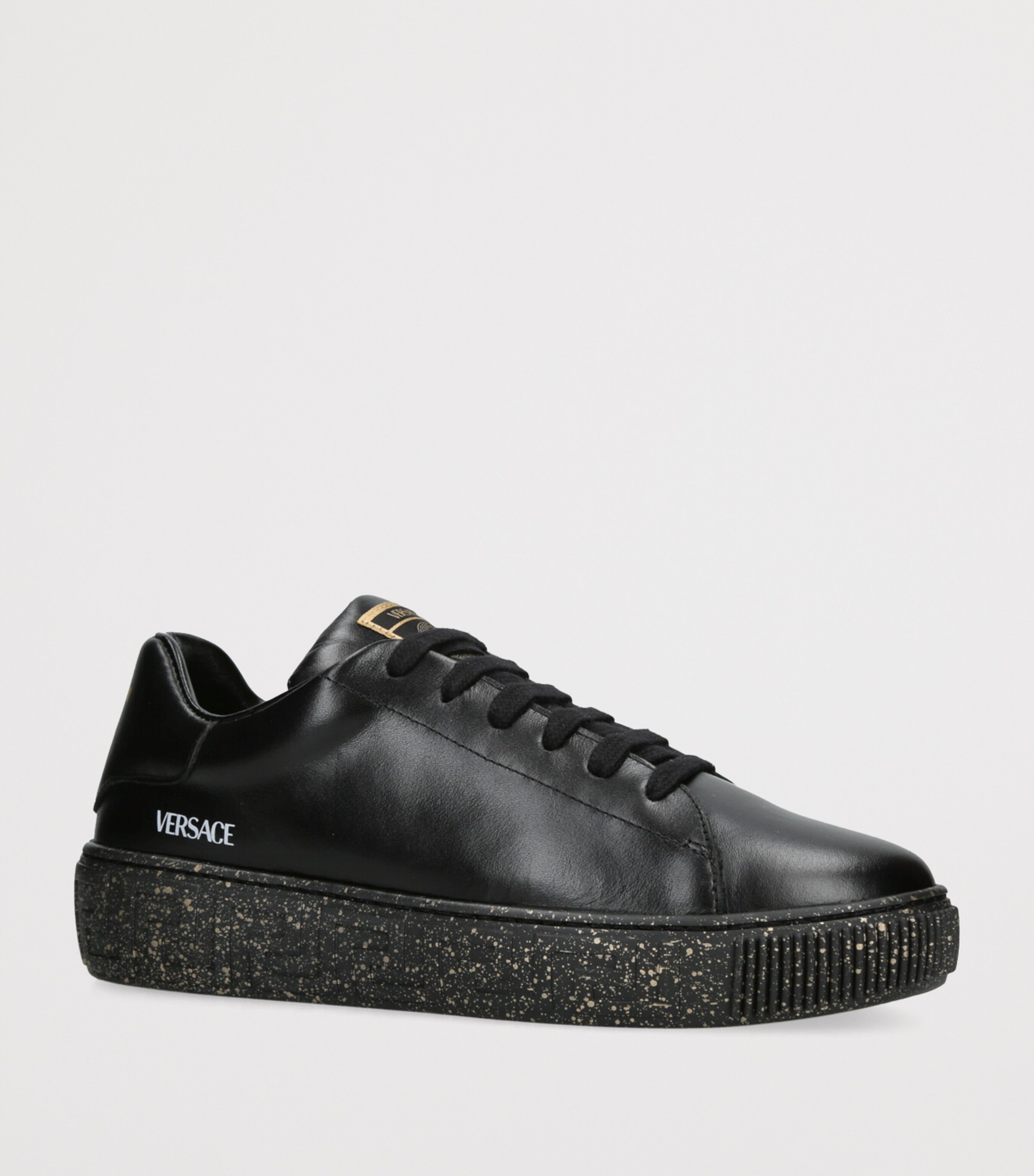 Versace Kids Leather Eco Sneakers Black Image 3
