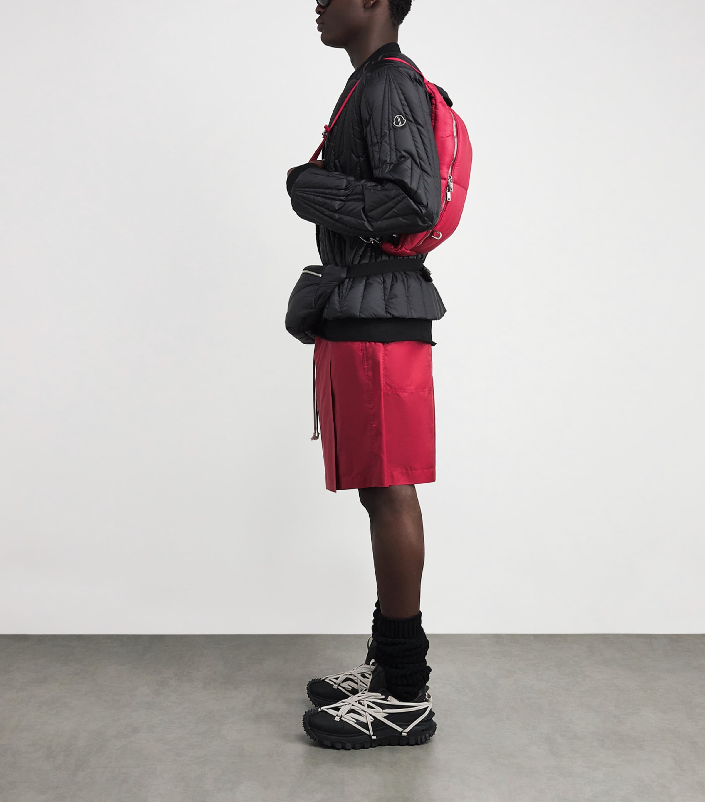 x Moncler Down Marsupio Belt Bag 438 - CARNELIAN Image 5