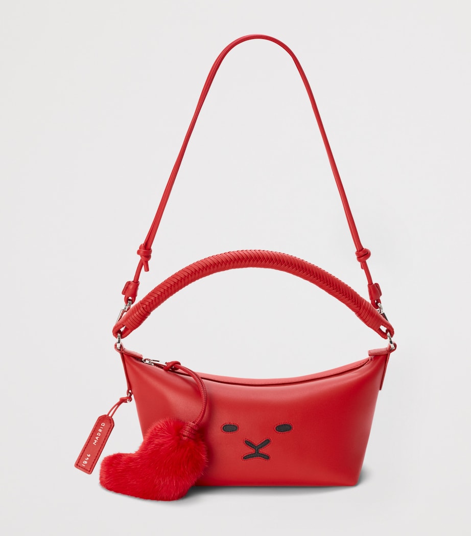 LOEWE Leather Cala 180 Top-Handle Bag Red Image 6