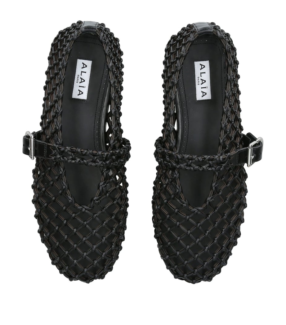 Leather Vienne Ballet Flat BLACK Image 4