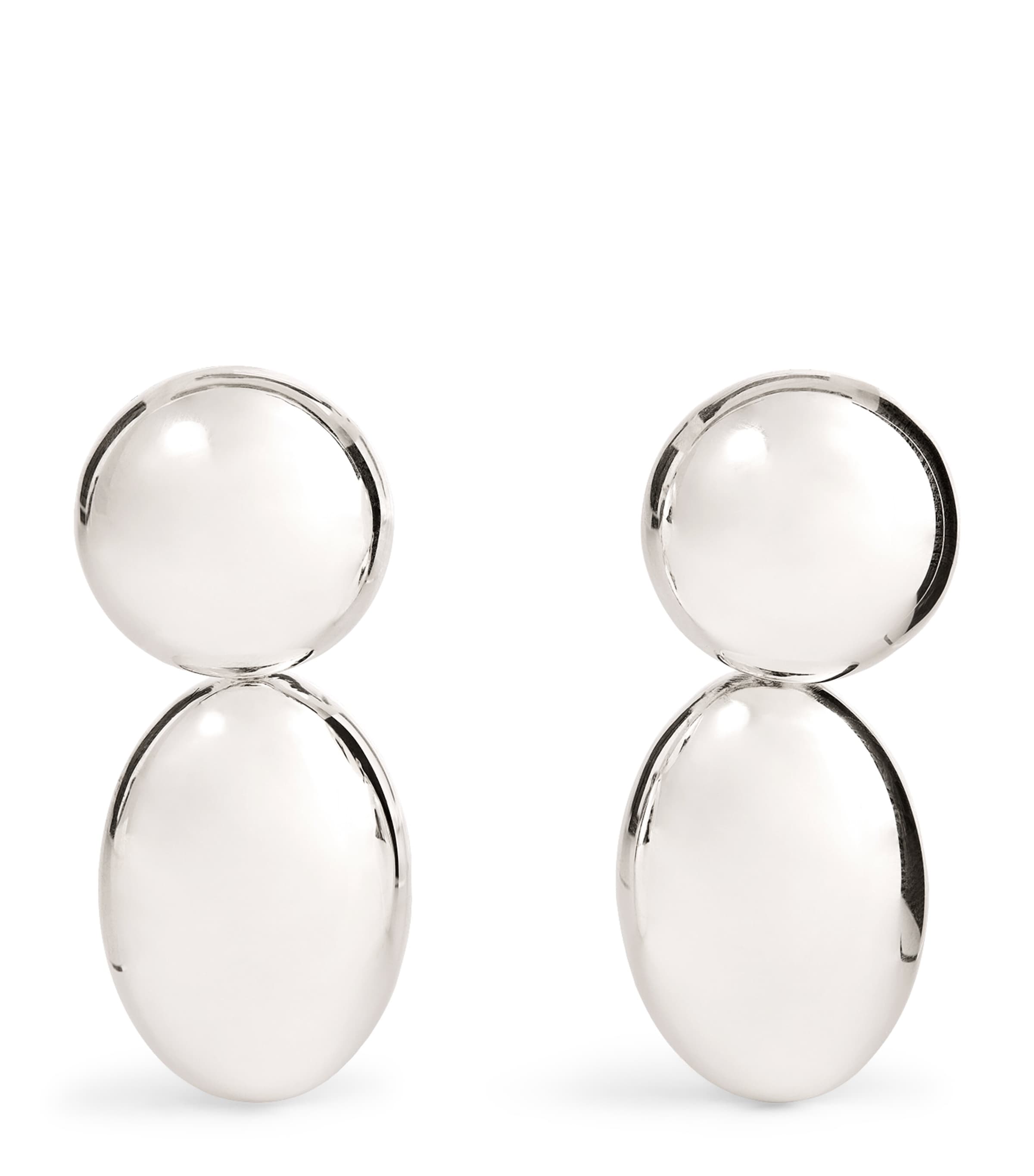 Lie Studio Sterling Silver Klara Drop Earrings In White