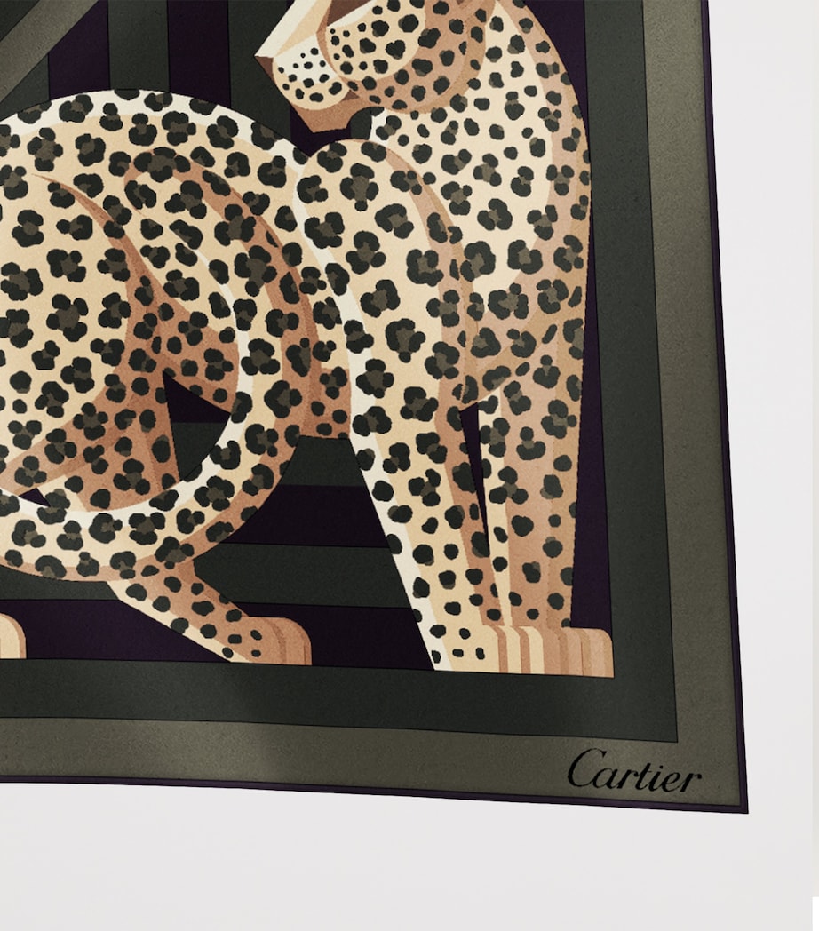 Cartier Silk Panthère Illusion Scarf Green Image 3