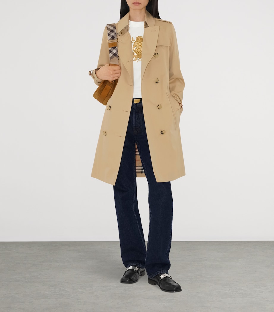 Gabardine Mid-Length Kensington Heritage Trench Coat HONEY Image 2