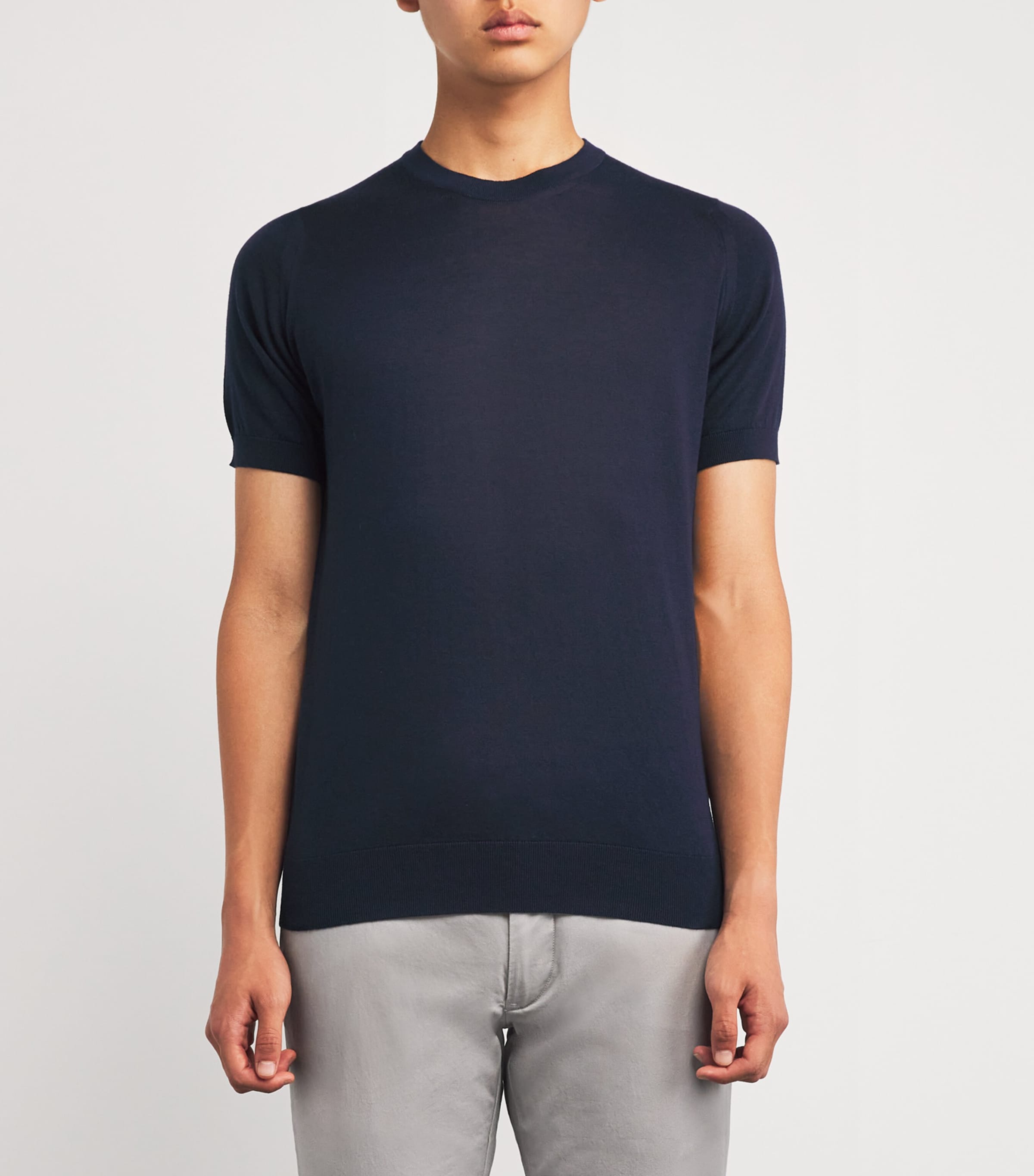 Tシャツ・カットソー JOHN SMEDLEY SS25 T-shirts (KEMPTON BLACK) John Smedley Kempton T Shirt | Oxygen Clothing