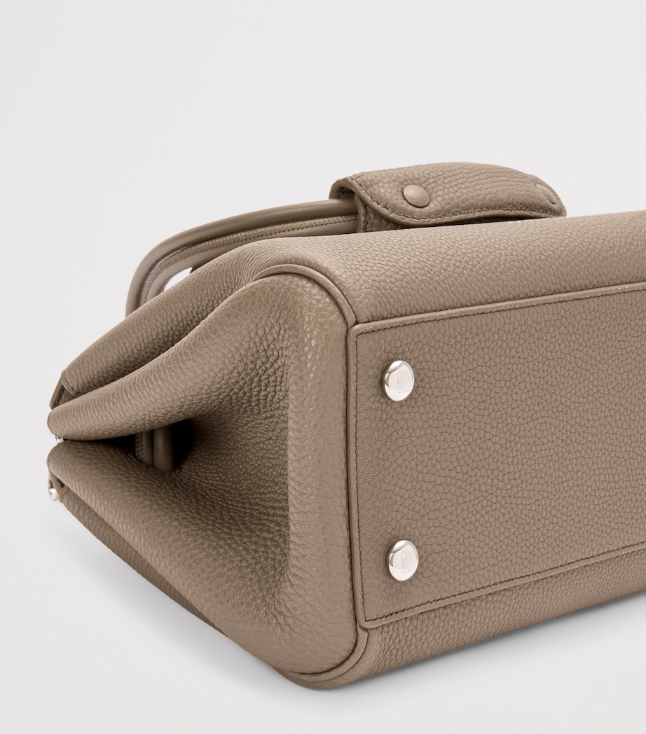 Small Grained Leather Madrid Shoulder Bag TAUPE Image 14