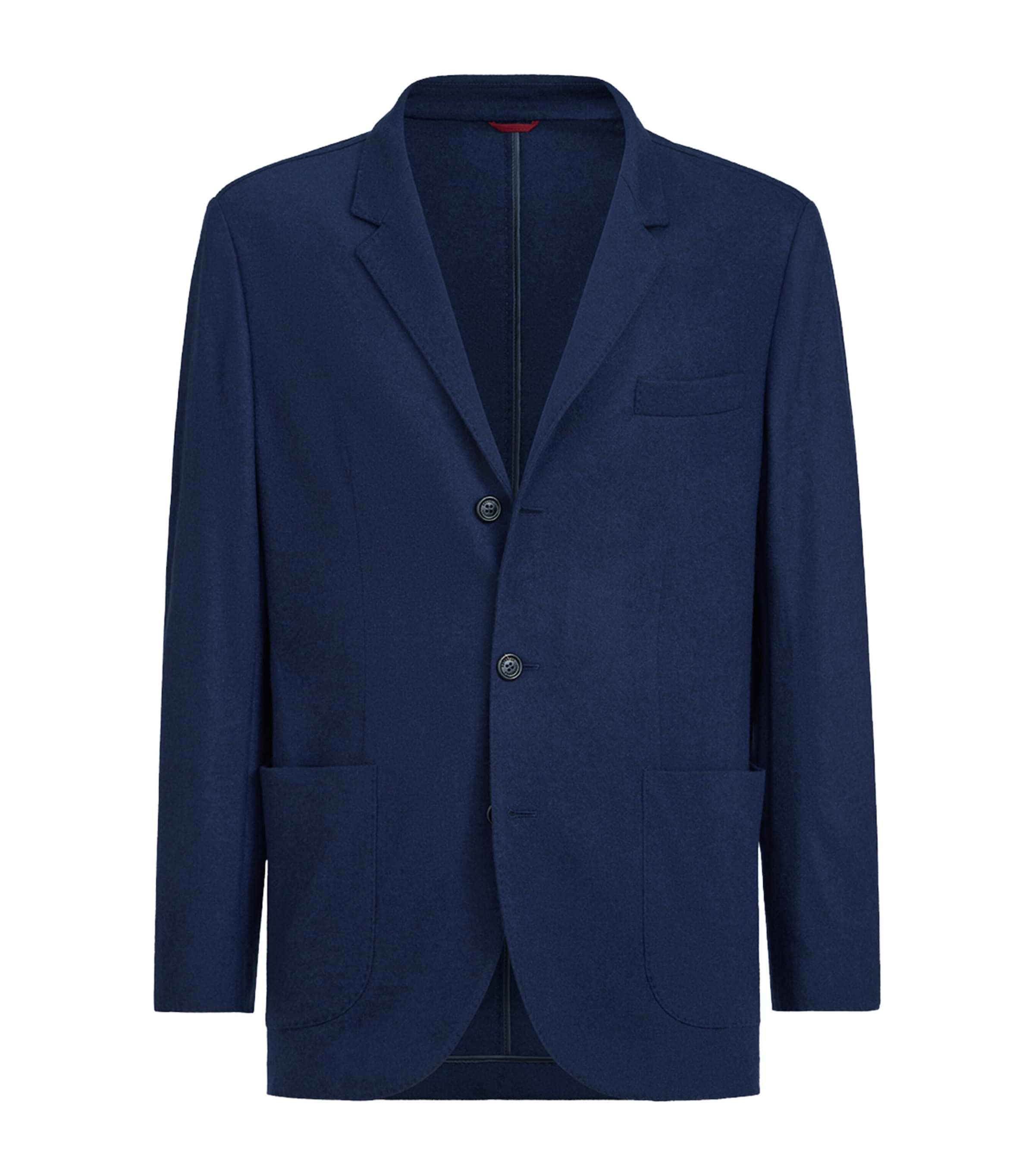 Brunello Cucinelli Mens Cashmere Jersey Blazer Image 1