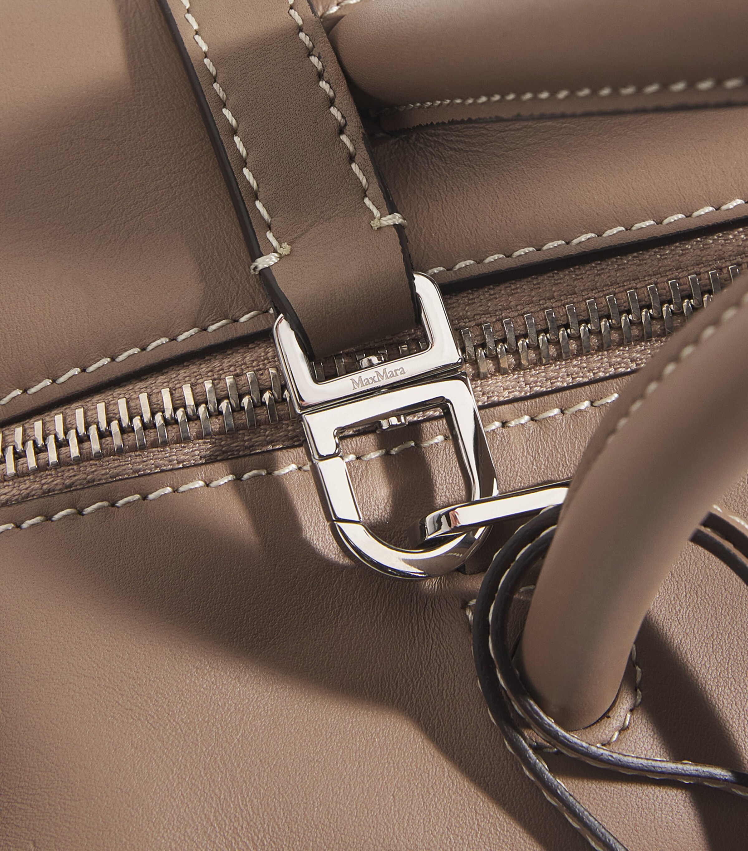 Leather Satchel Top-Handle Bag MUD Image 4