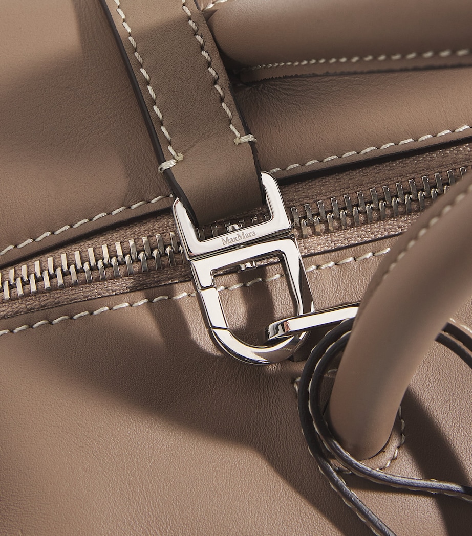 Leather Satchel Top-Handle Bag MUD Image 4