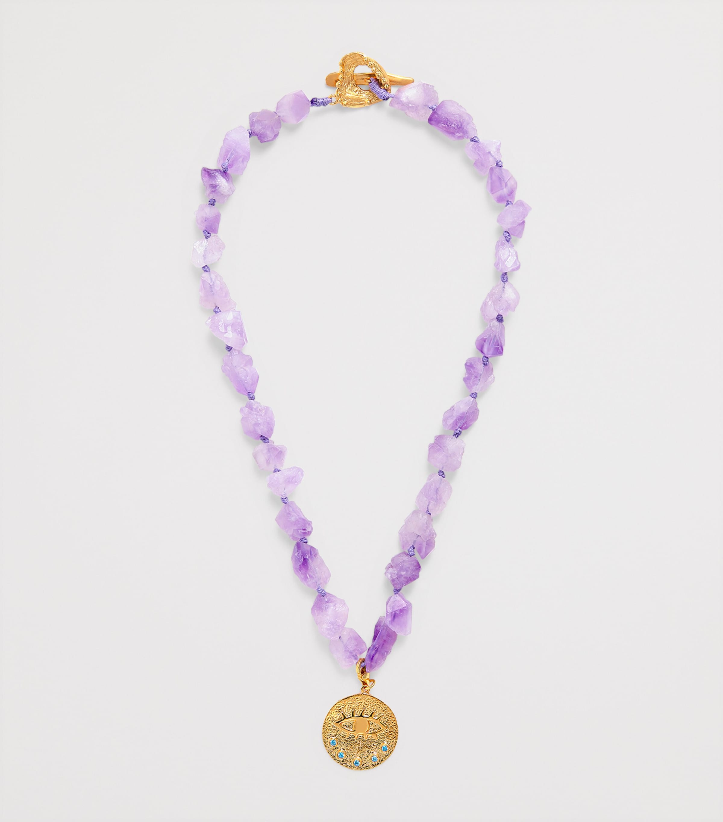Hermina Athens Gold-Plated and Amethyst Kressida Necklace Amethyst Image 3