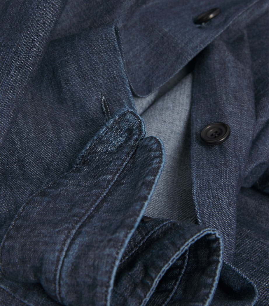 Denim Double Stand-Collar Shirt JEANDARK Image 5