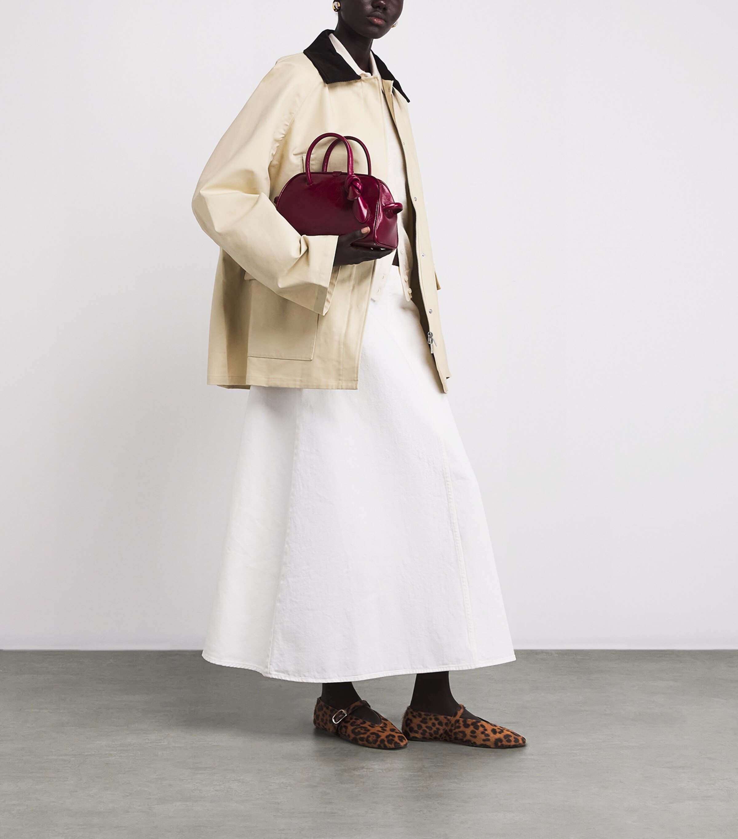 Calf Hair Stella Flats DK.BRN COM Image 2