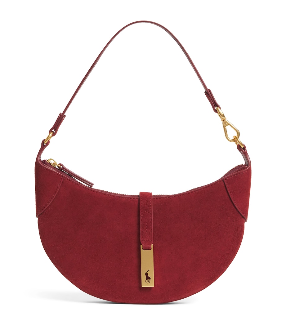 Mini Suede ID Shoulder Bag POMEGRANATE Image 1
