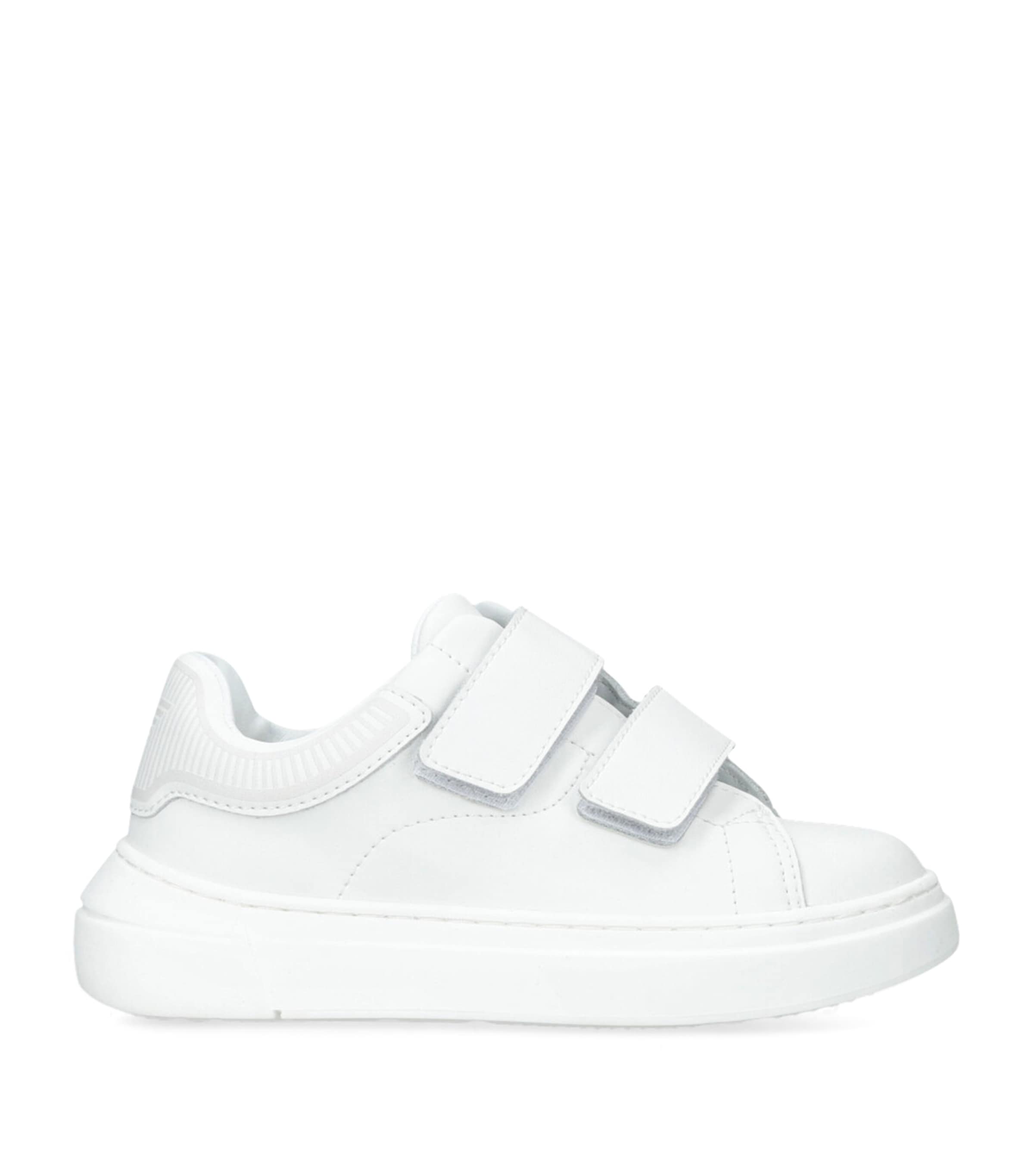 Giorgio Armani Leather Velcro Sneakers White Image 1