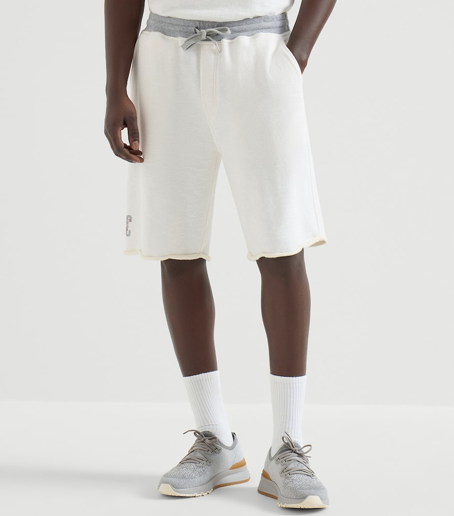 Brunello Cucinelli Mens Cotton-Linen Athletic Club Shorts Image 3
