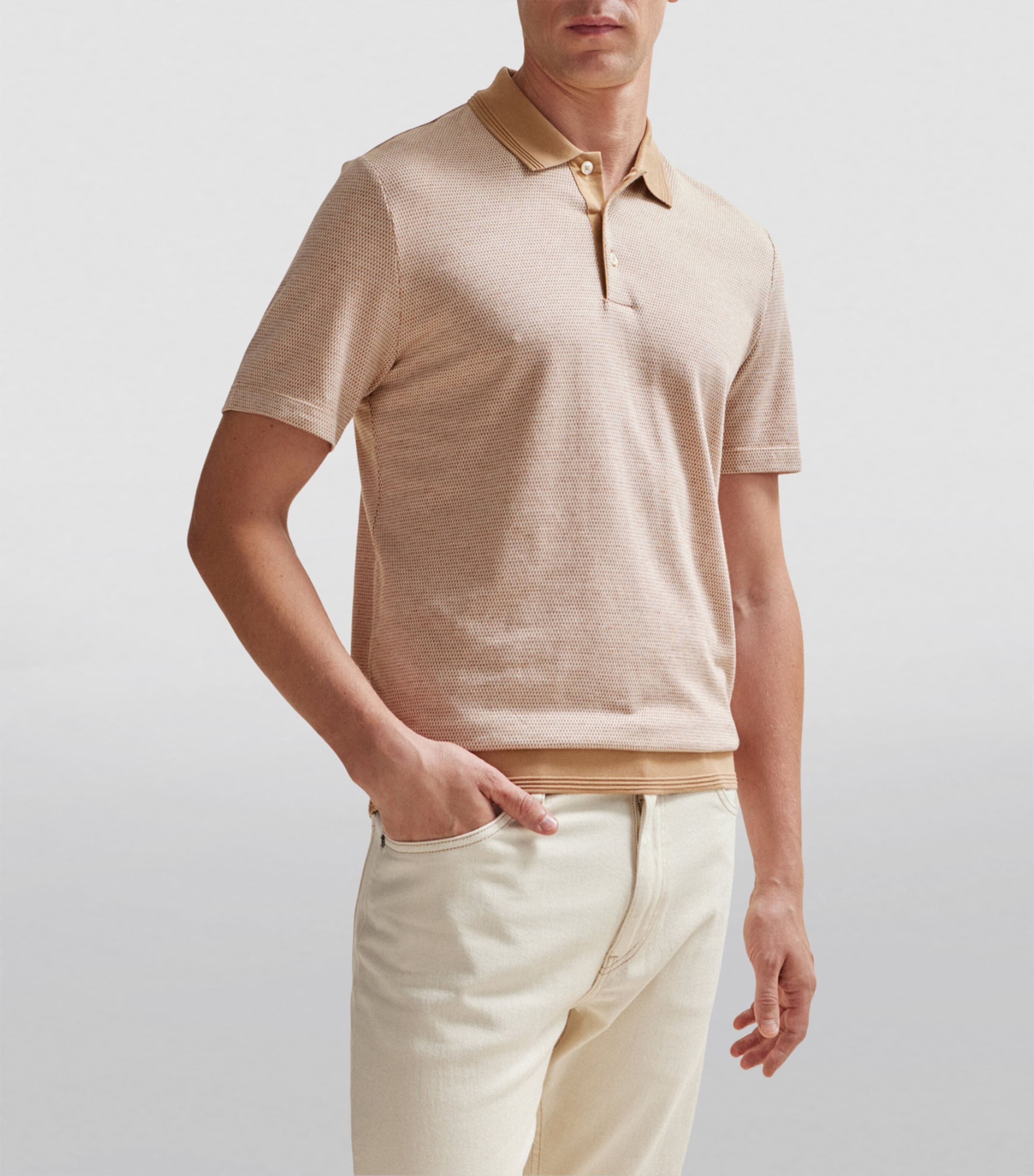 Cotton-Cashmere Polo Shirt 260 Image 3