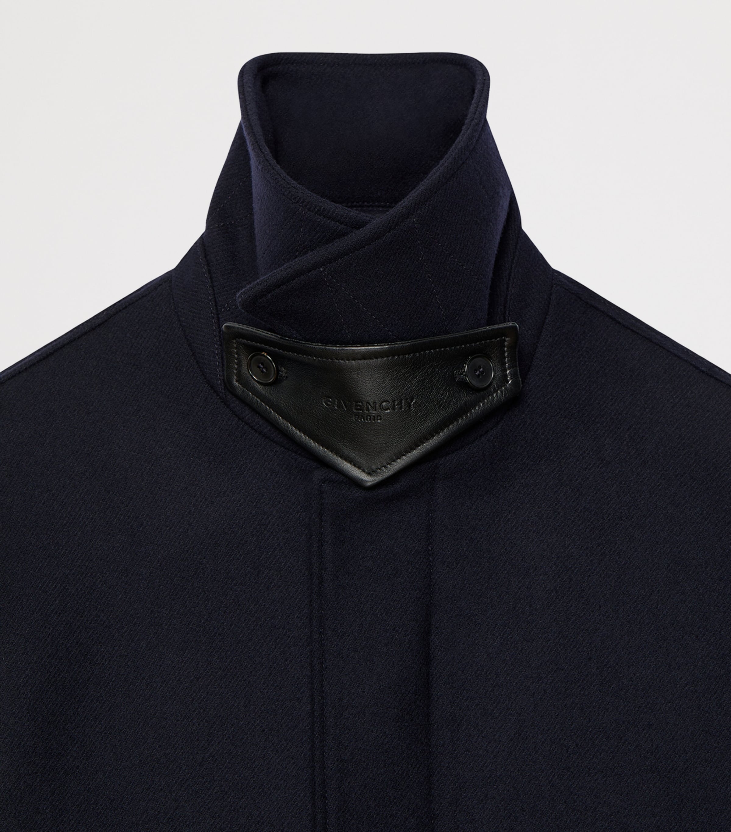 Givenchy Mens Wool Oversized-Collar Jacket Image 4