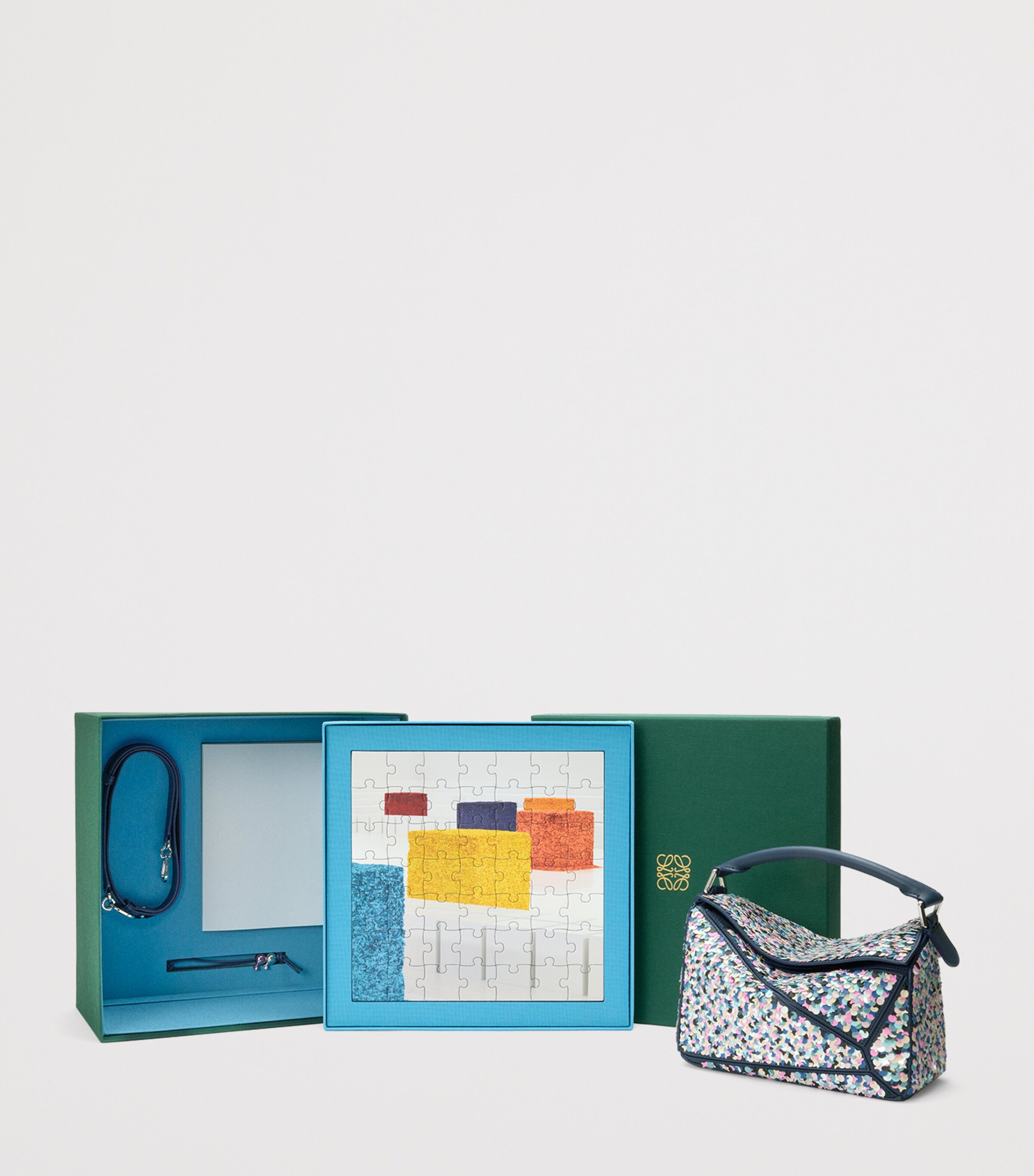 LOEWE Puzzle 10 Confetti Top-Handle Bag | Harrods US