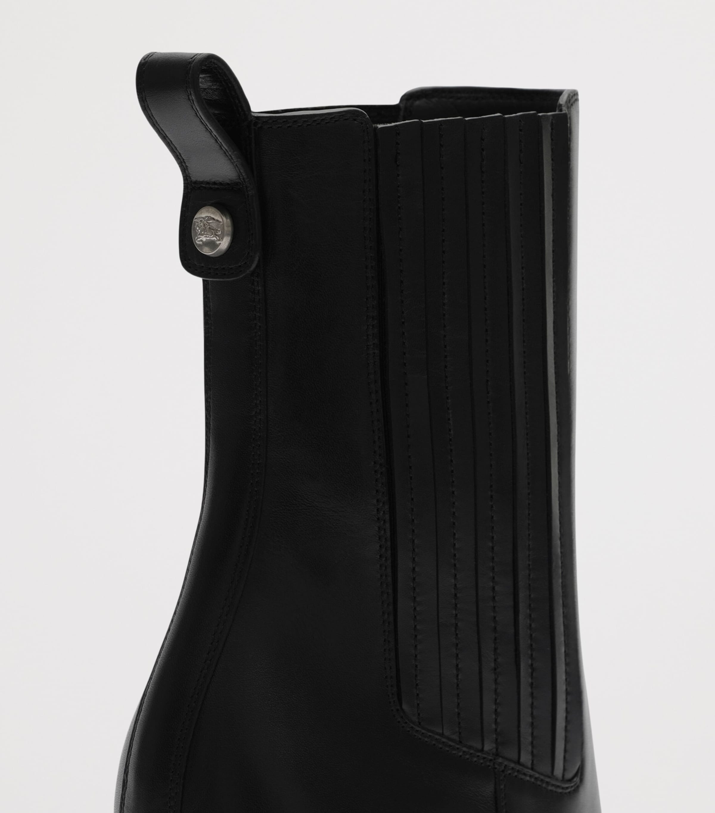 Burberry Leather Pillar Ankle Boots 100 Black Image 6