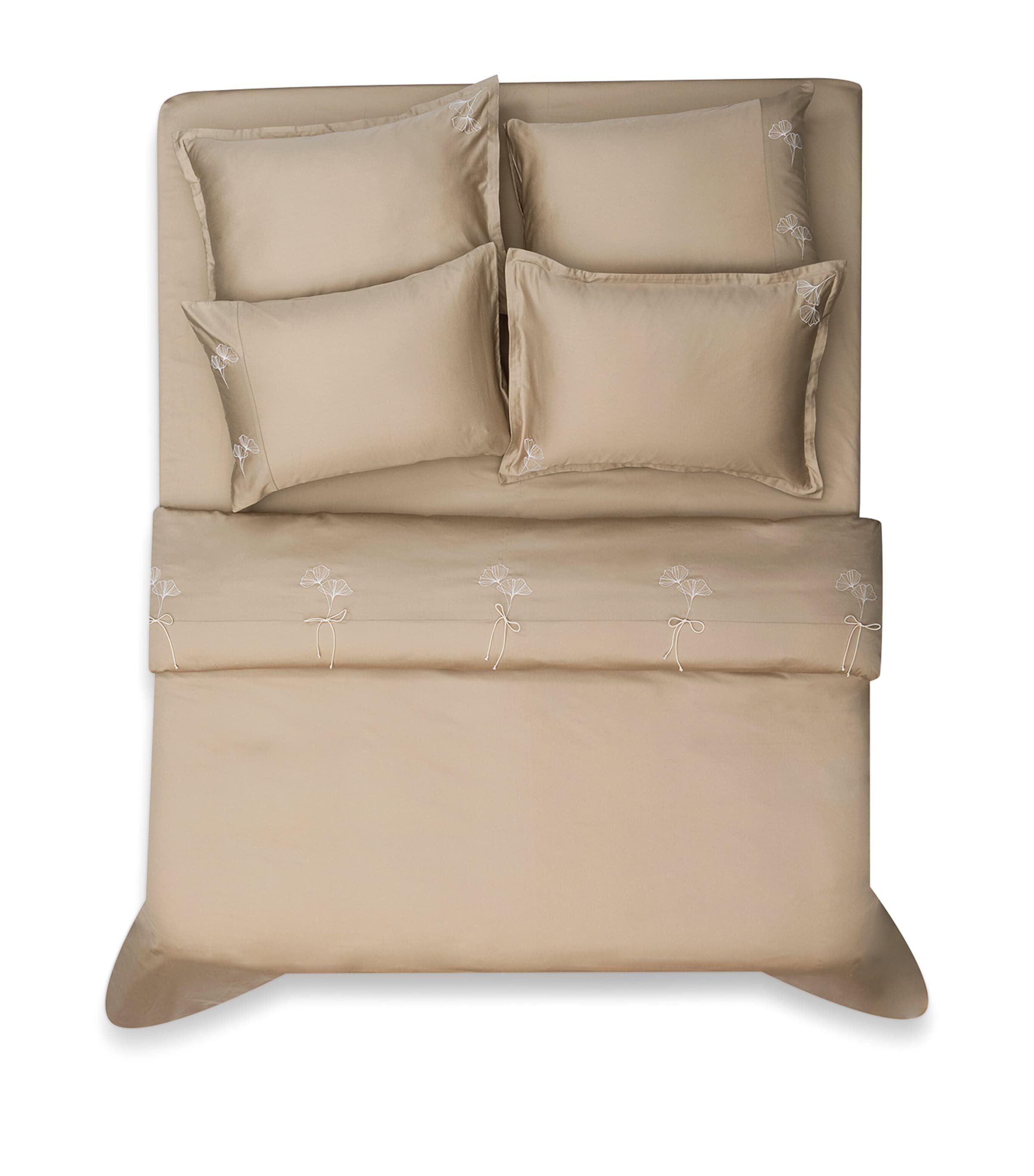 Hamam Organic Cotton Sateen Core Super King Flat Sheet (270cm x 310cm) Flax Image 2