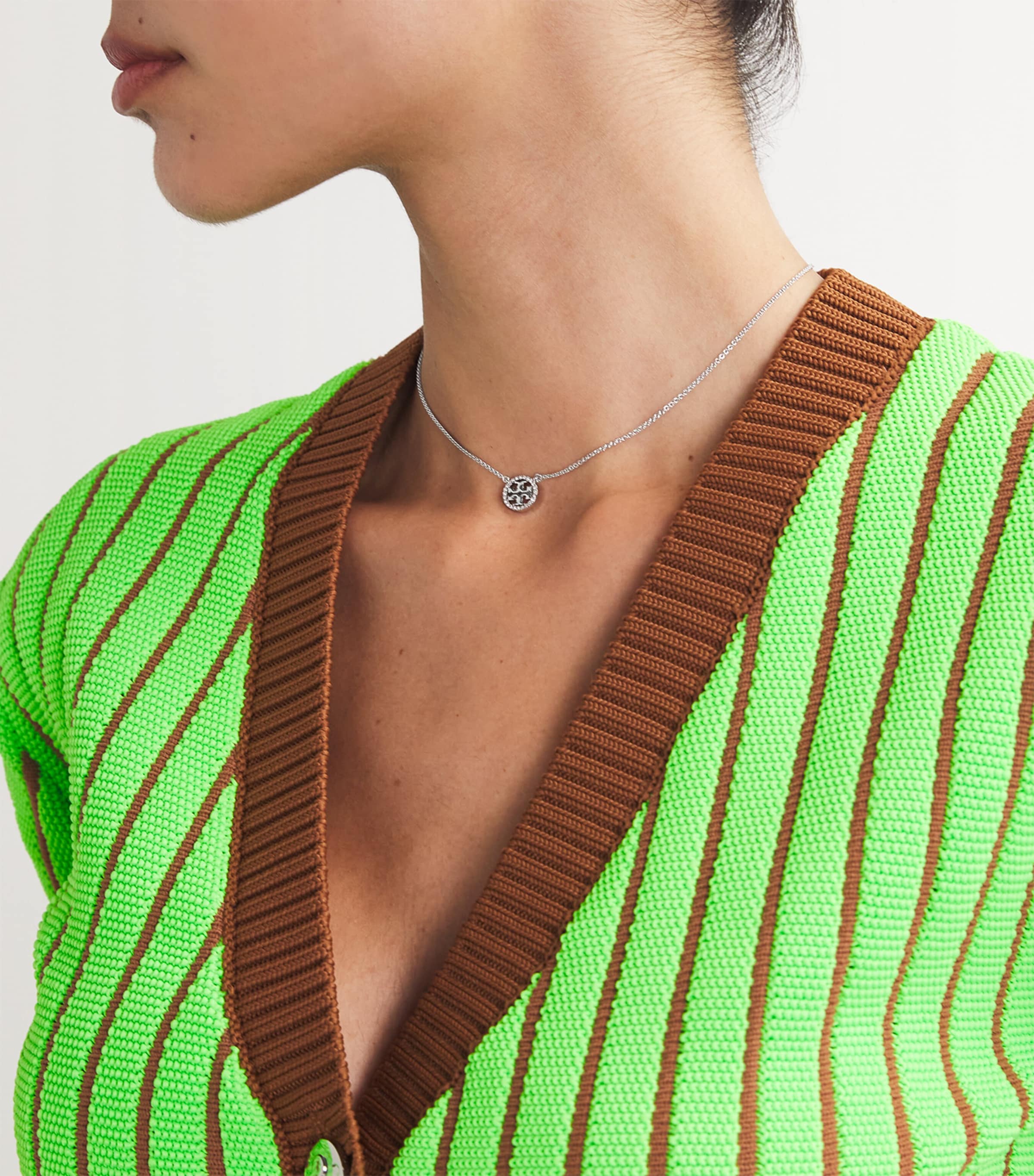 Tory Burch Miller Pavé Pendant Necklace | Harrods US