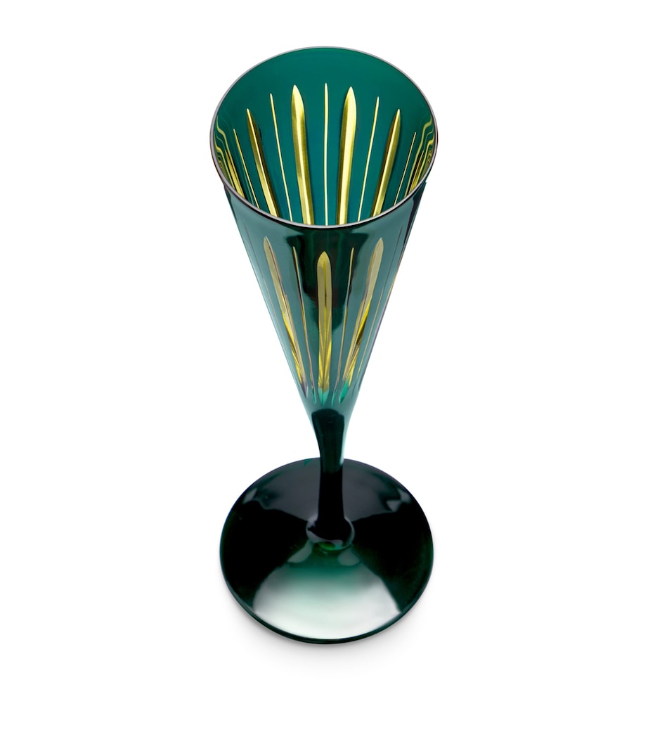 L'Objet Prism Champagne Flutes (Set of 4) Green Image 2