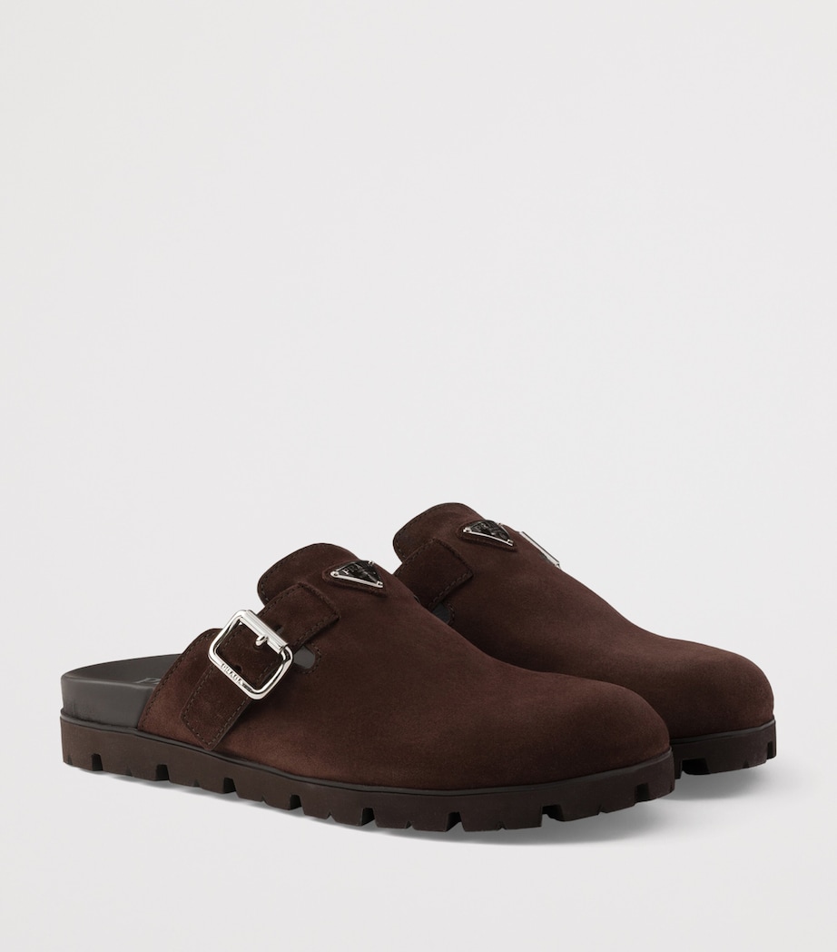 Prada Suede Buckle Mules Image 2