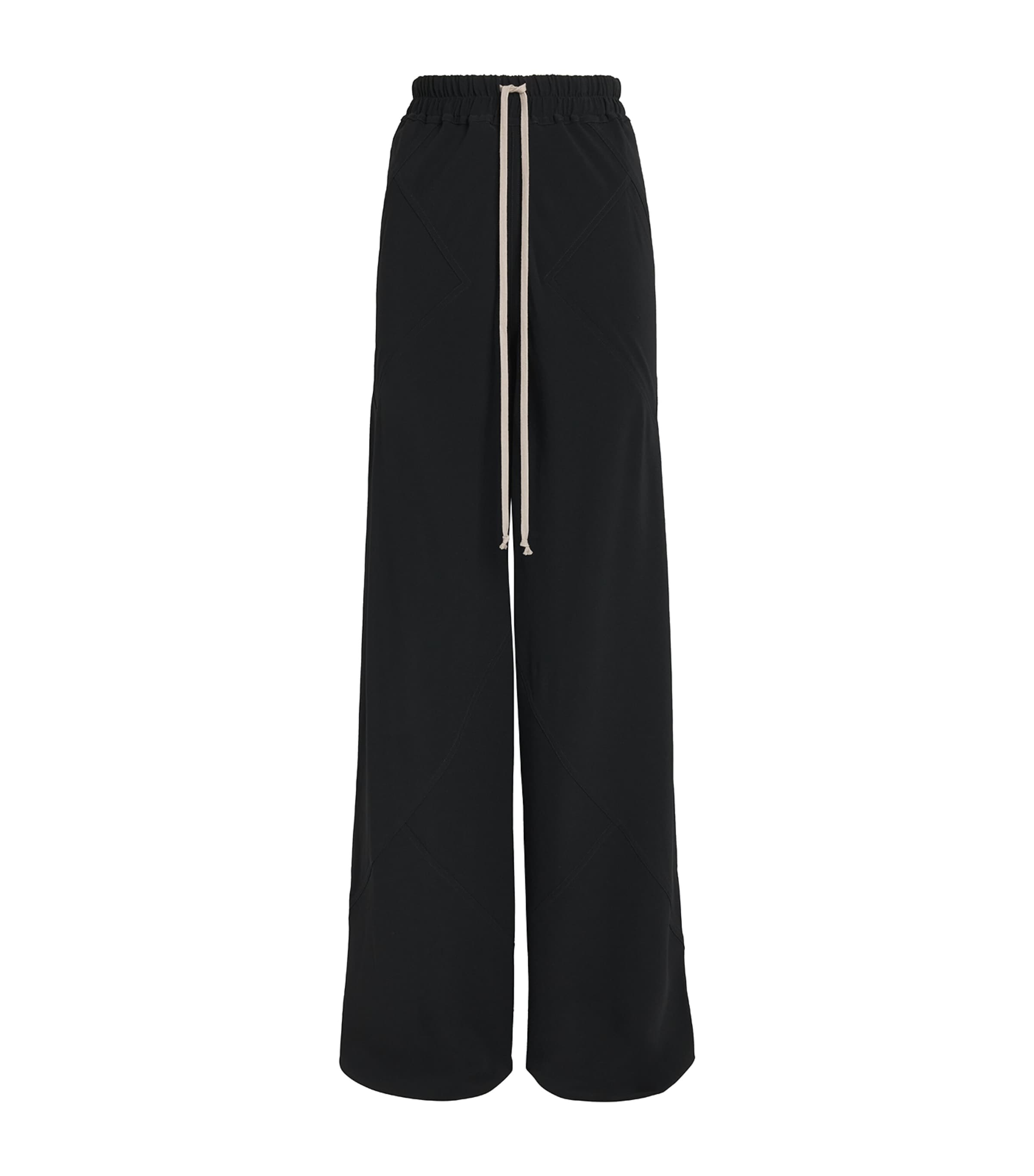 Rick Owens Womens Wide-Leg Drawstring Trousers Black Image 1