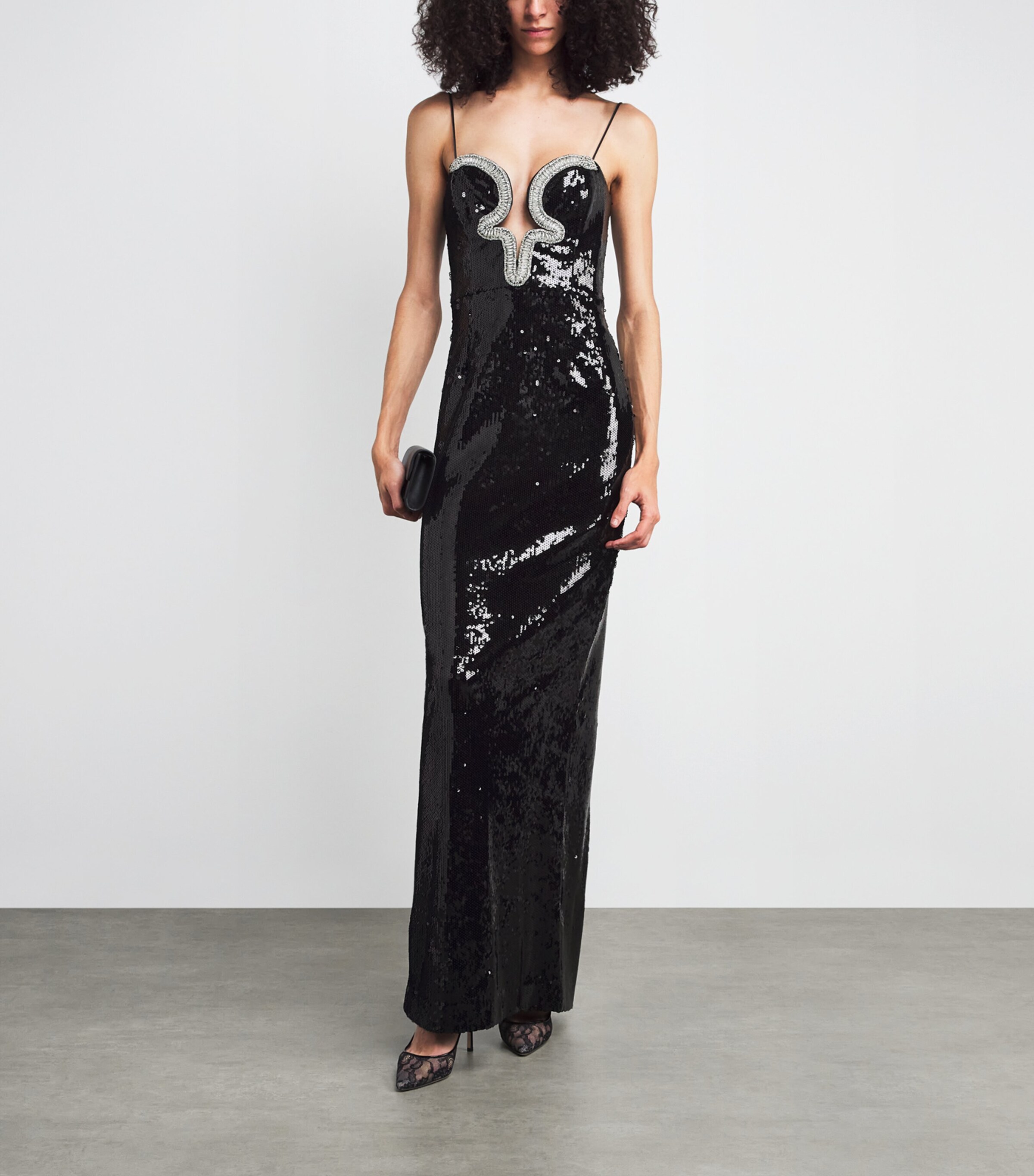 Crystal Snake Lyra Gown BLACK Image 2