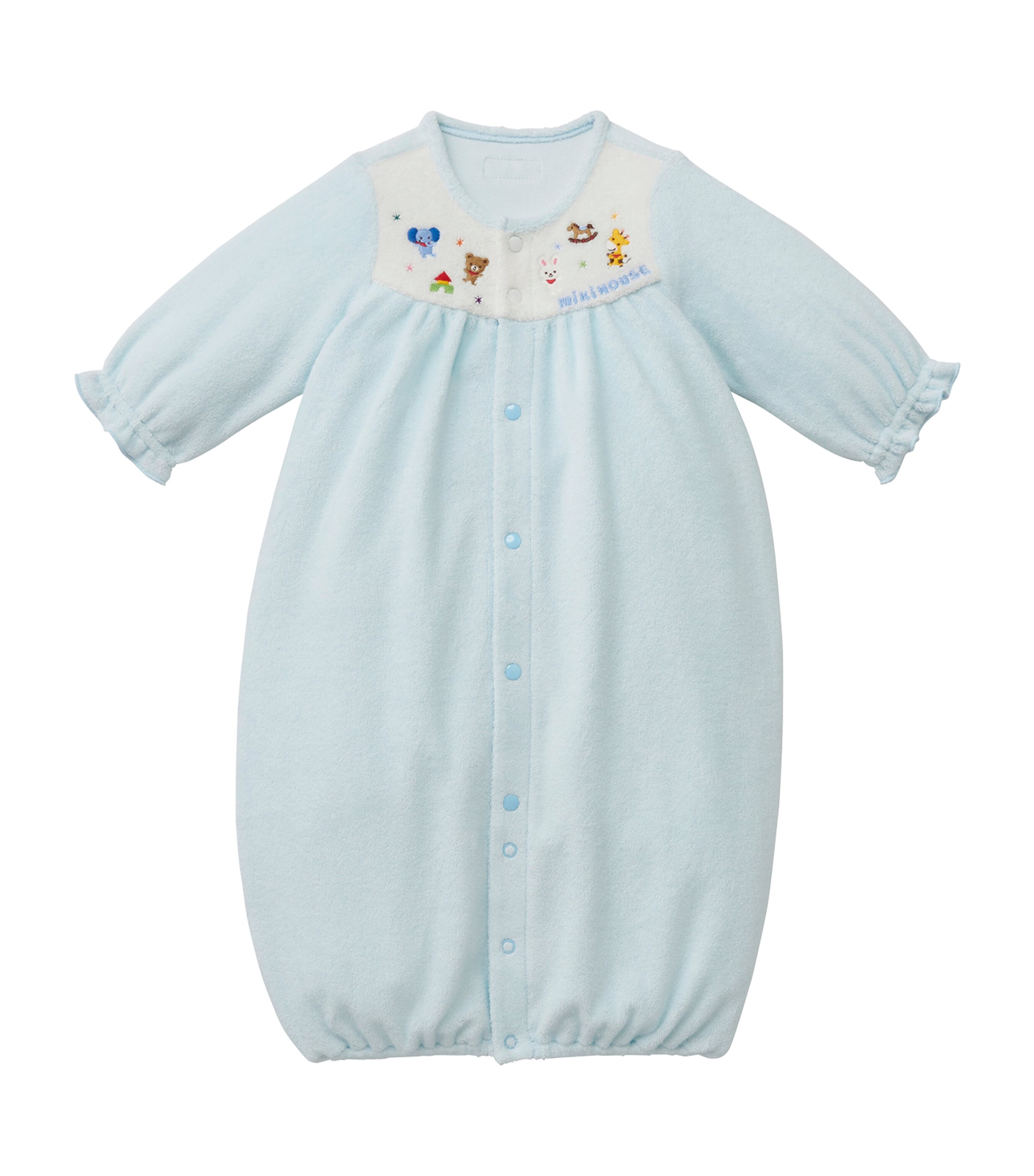 Miki House Cotton-blend Playsuit In Blue