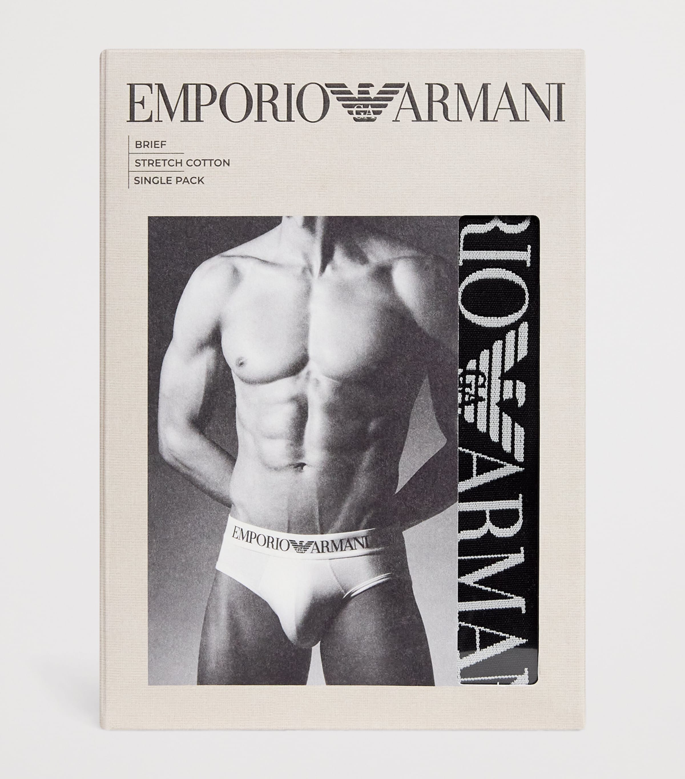 Stretch-Cotton Logo Briefs U0002 WHITE Image 4