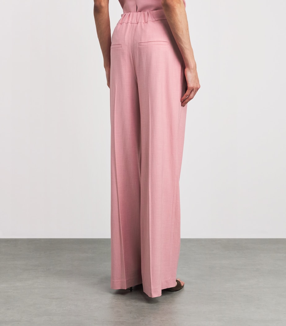 Veronica Beard Womens Marbeau Wide-Leg Trousers Petal Image 5