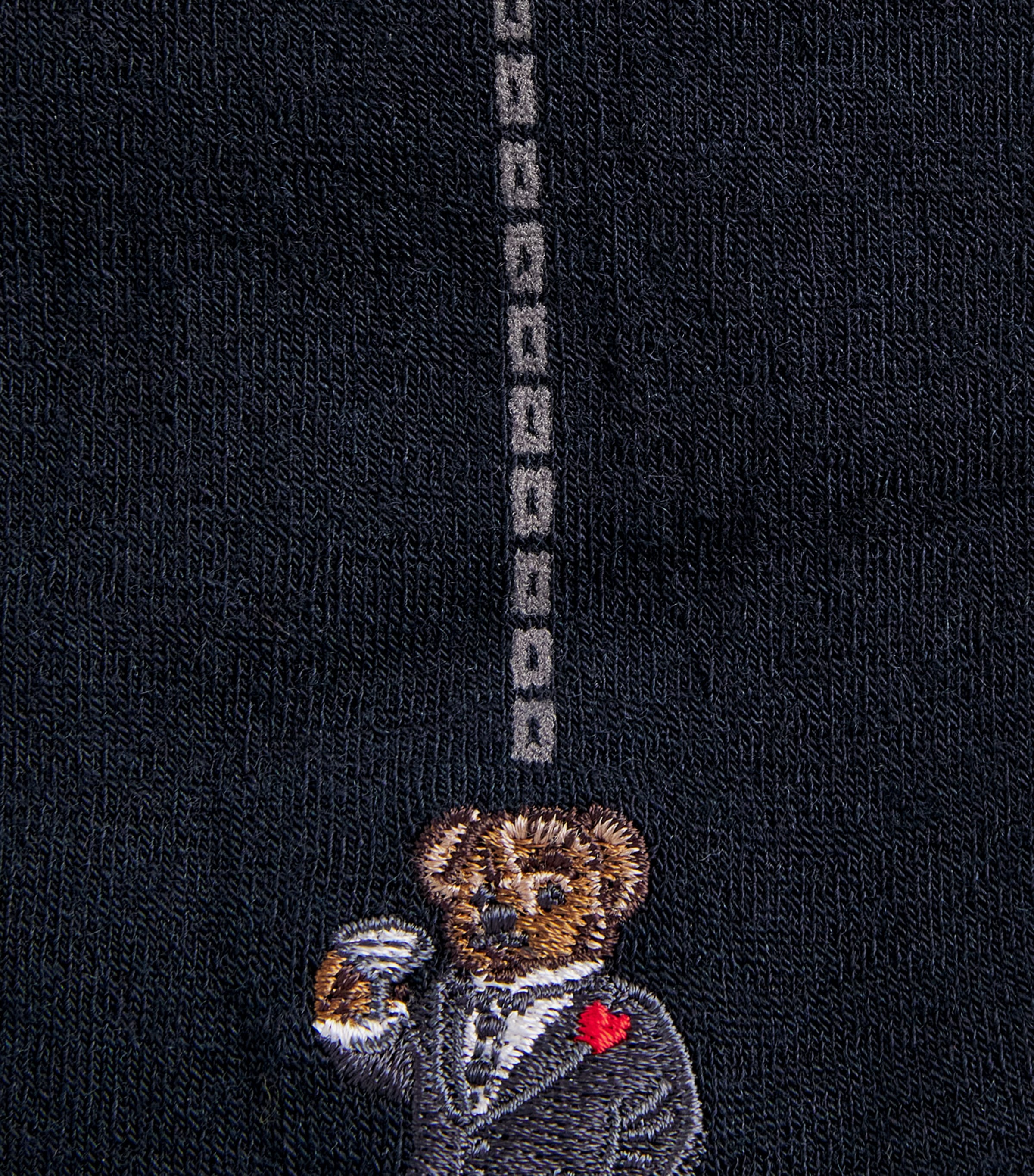 Polo Ralph Lauren Mens Wool-Blend Polo Bear Socks Black Image 2