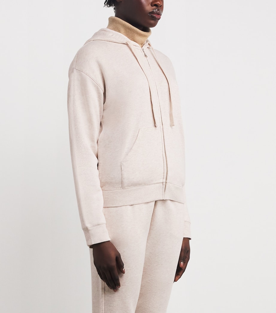 Cotton Quinn Zip-Up Hoodie 1 CREAM Image 3
