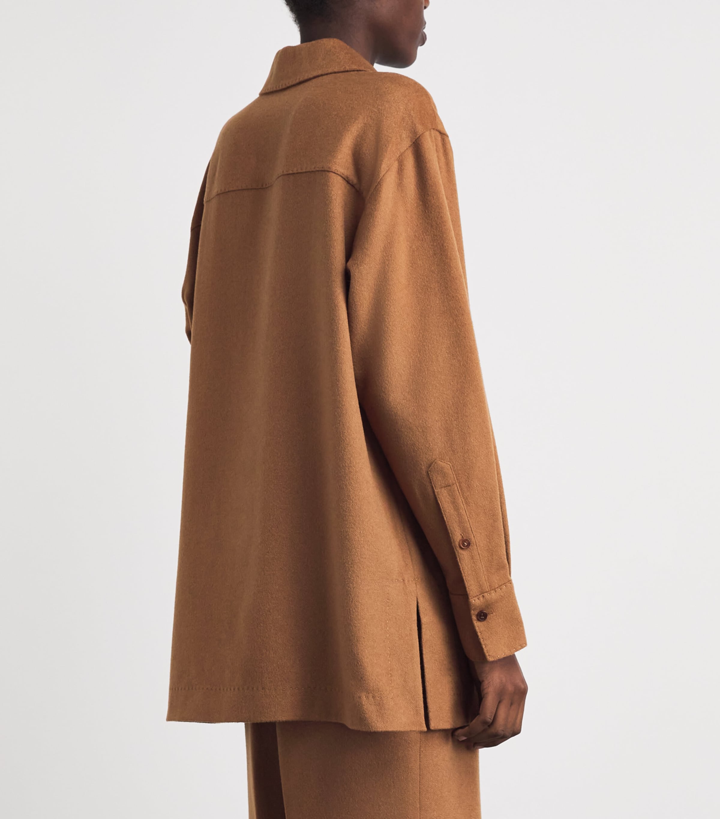 Lafayette 148 Womens Camel Hair Pullover Blouse Vicuna Image 5