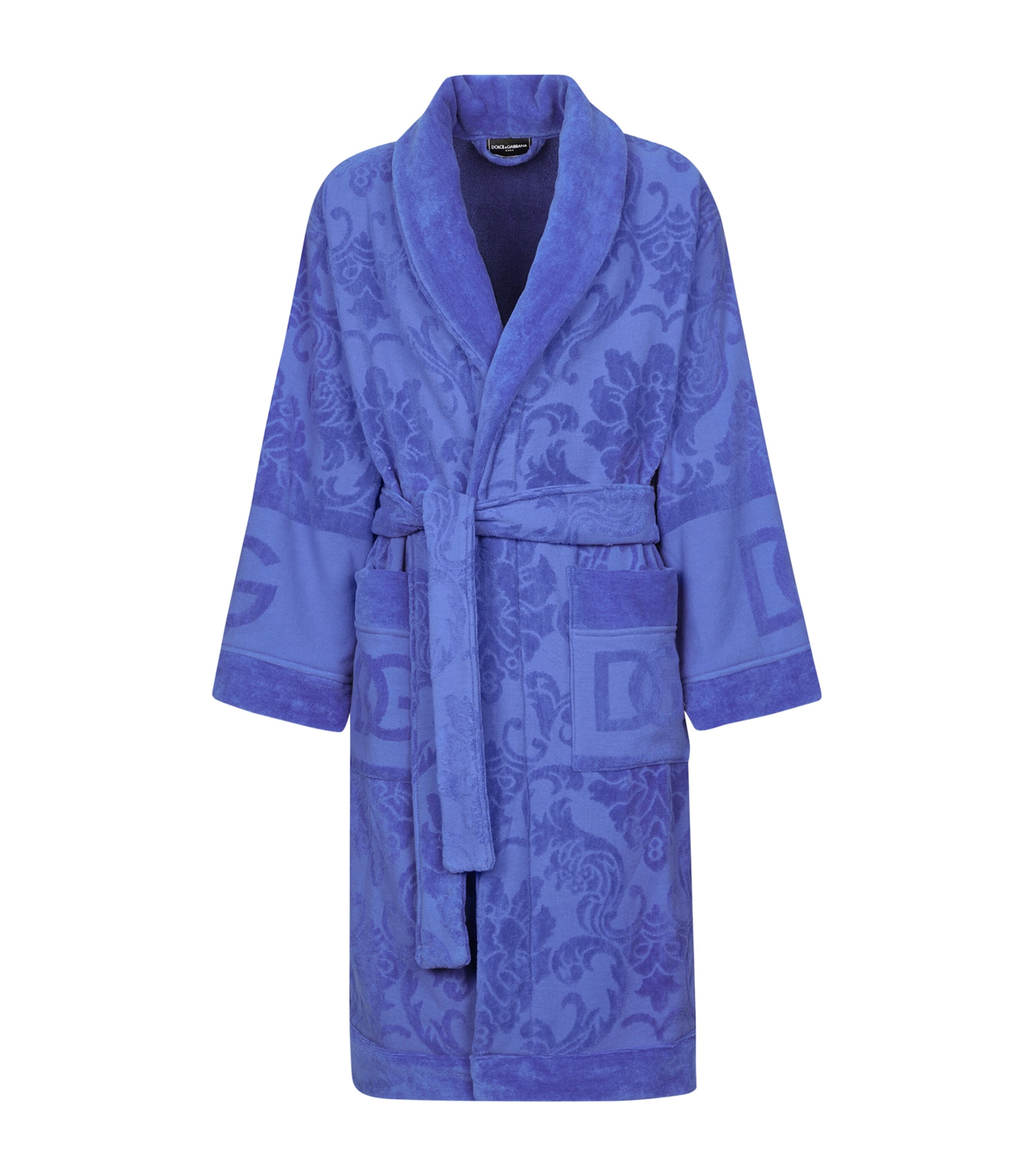 Dolce & Gabbana Dolce&gabbana Logo Jacquard Cotton Terry Robe