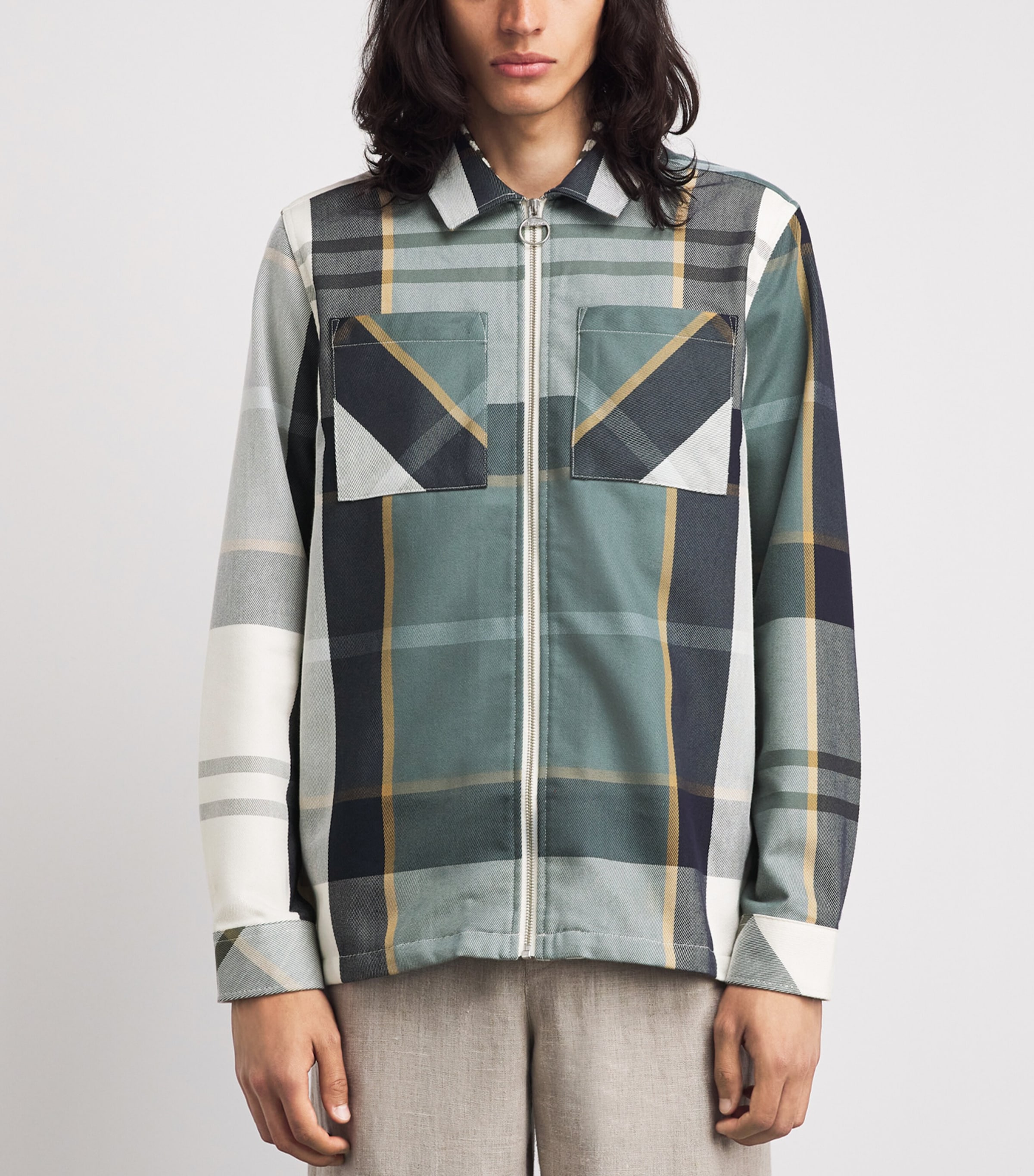 Barbour Mens Tartan Ettrick Shacket Meadow Brook Tartan Image 4