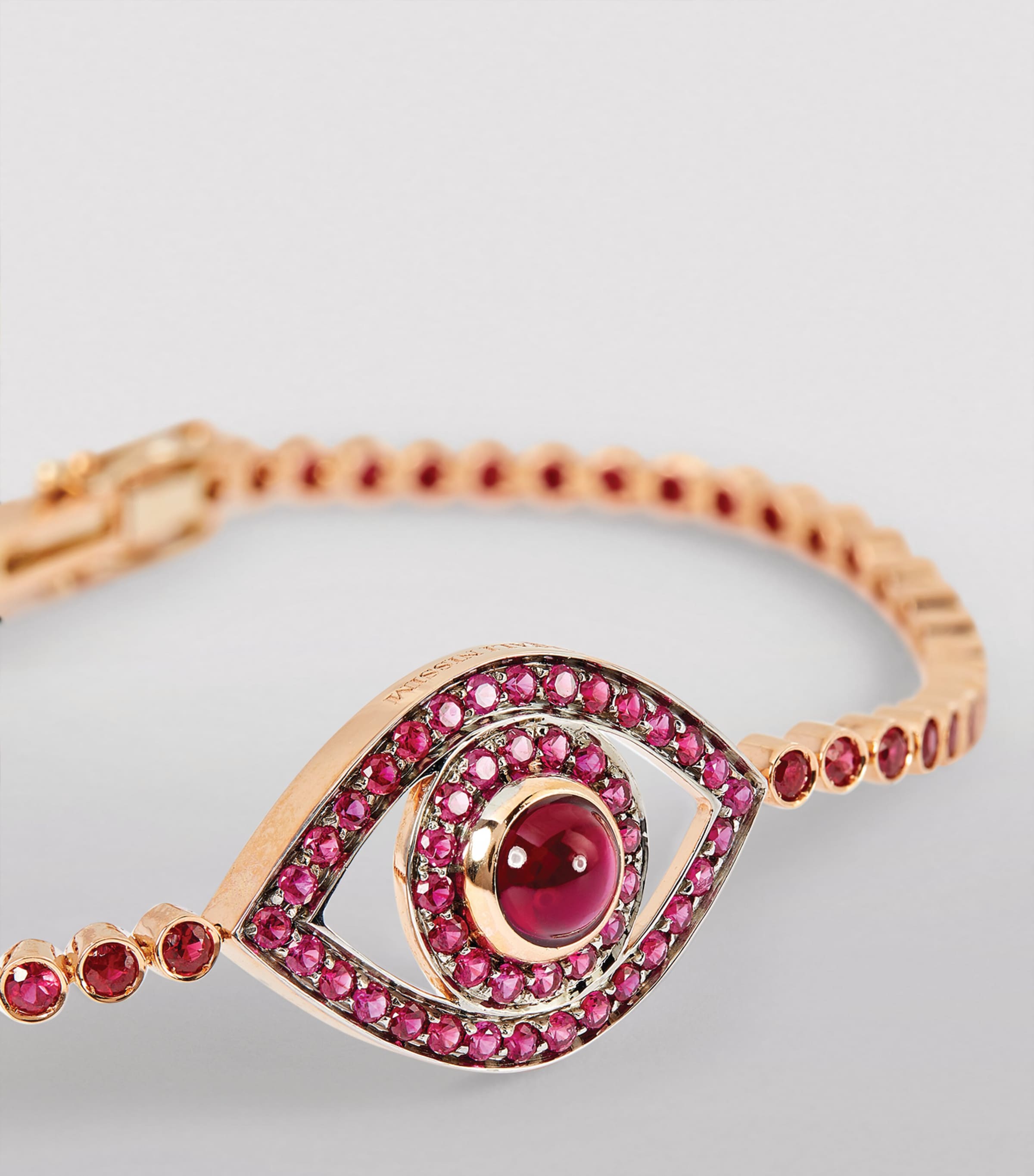 Rose Gold, Ruby and Quartz Protected Bracelet PINK Image 6