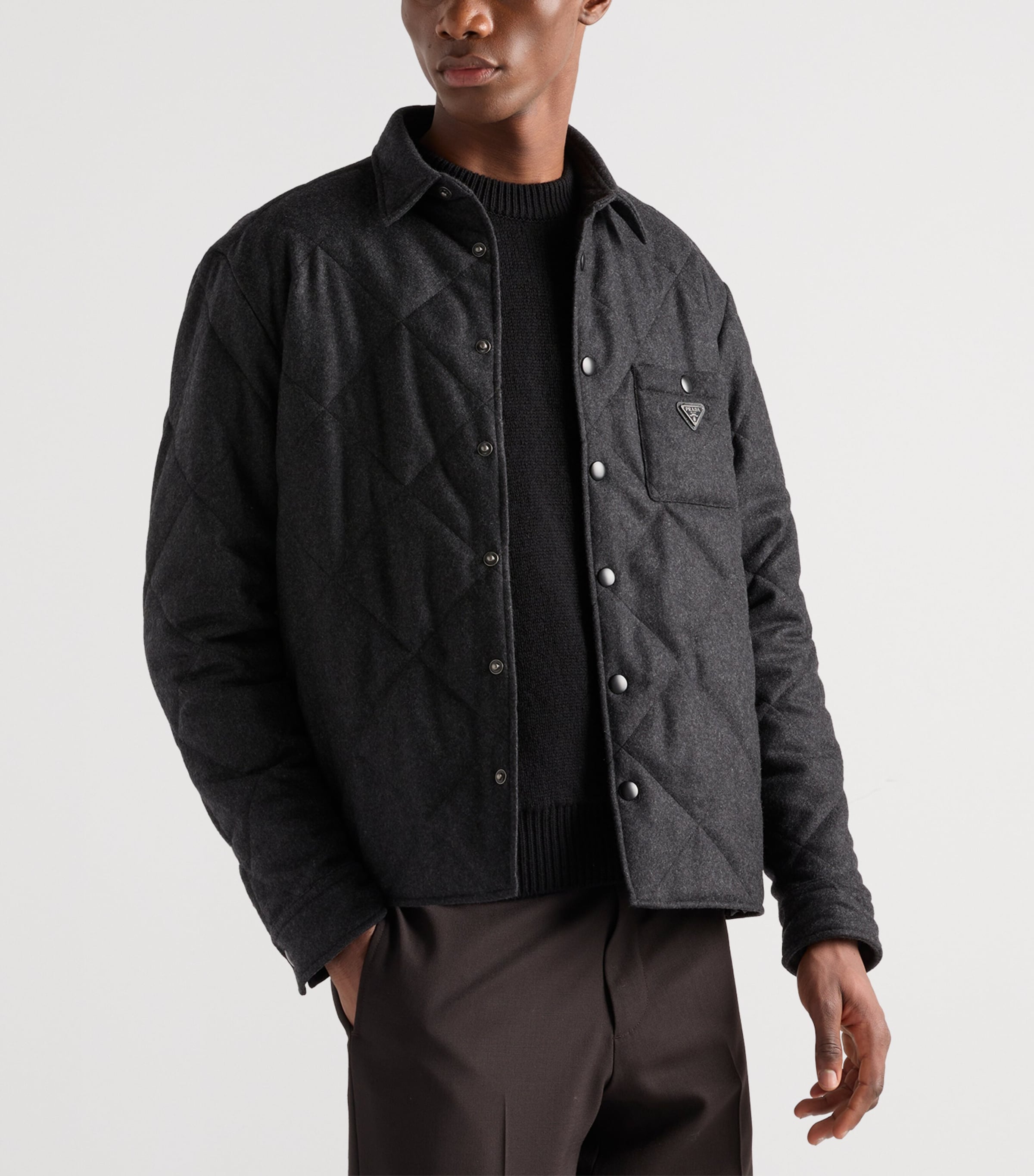 Cashmere Padded Overshirt F0308 Image 3