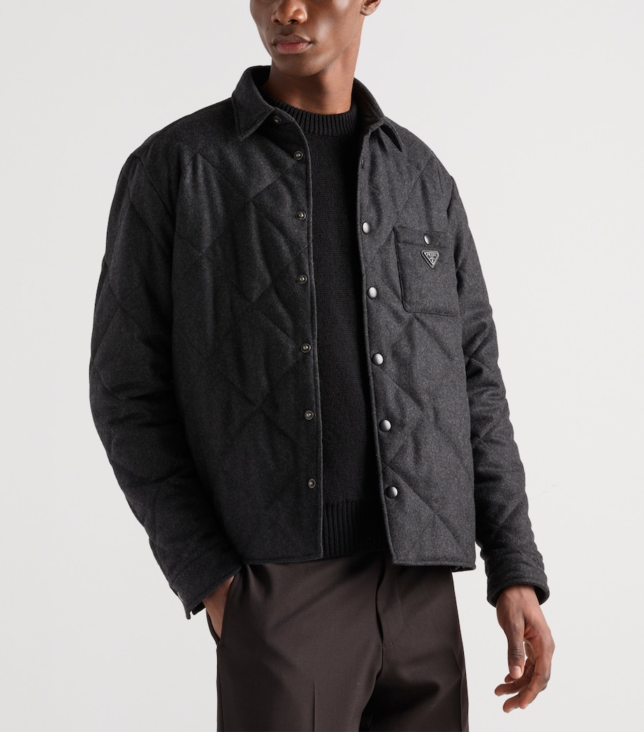 Cashmere Padded Overshirt F0308 Image 3