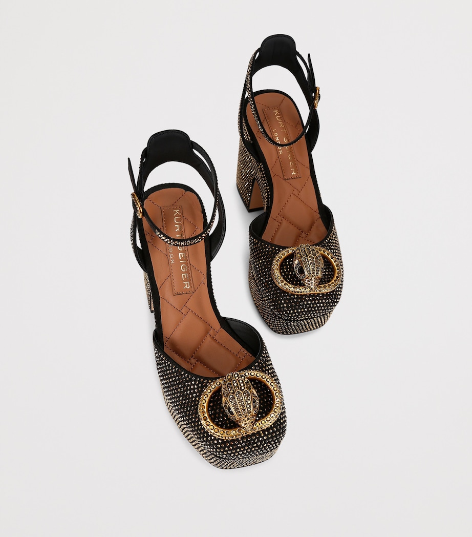 Embellished Chelsea Platform Pumps GOLD COMB Image 4