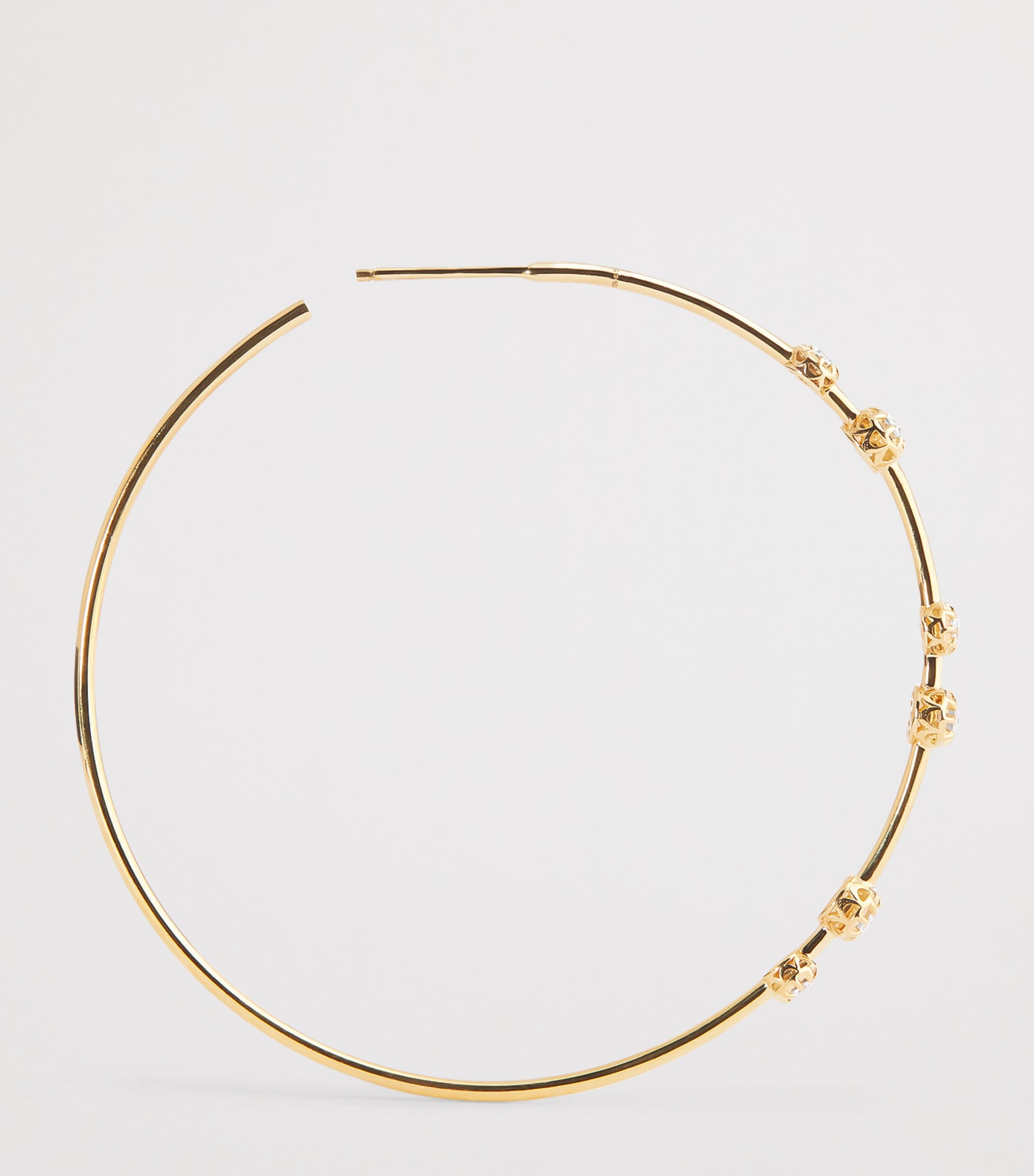 Yellow Gold and Diamond Sophia Hoop earrings YELLOW GOLD Image 4