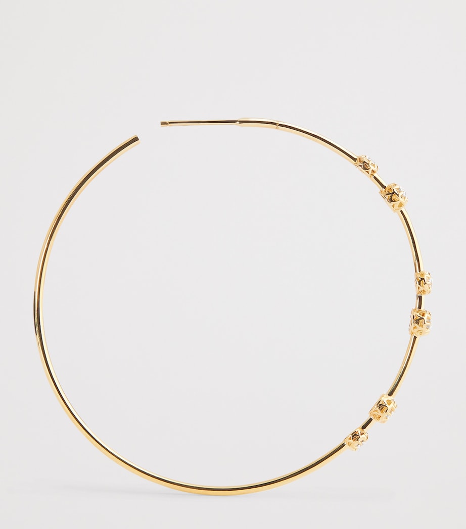 Yellow Gold and Diamond Sophia Hoop earrings YELLOW GOLD Image 4