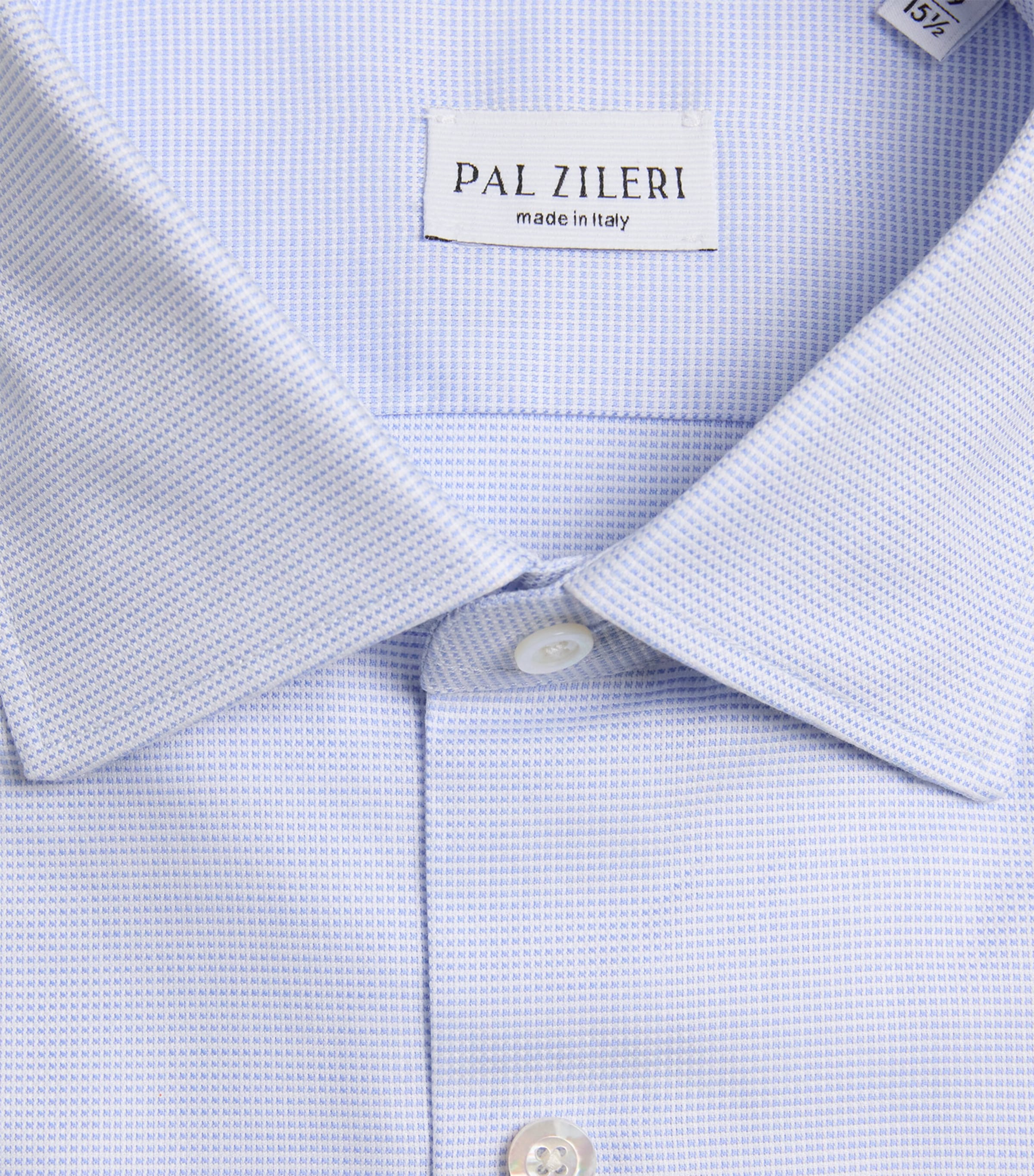 Pal Zileri Mens Cotton Micro-Check Shirt Image 6