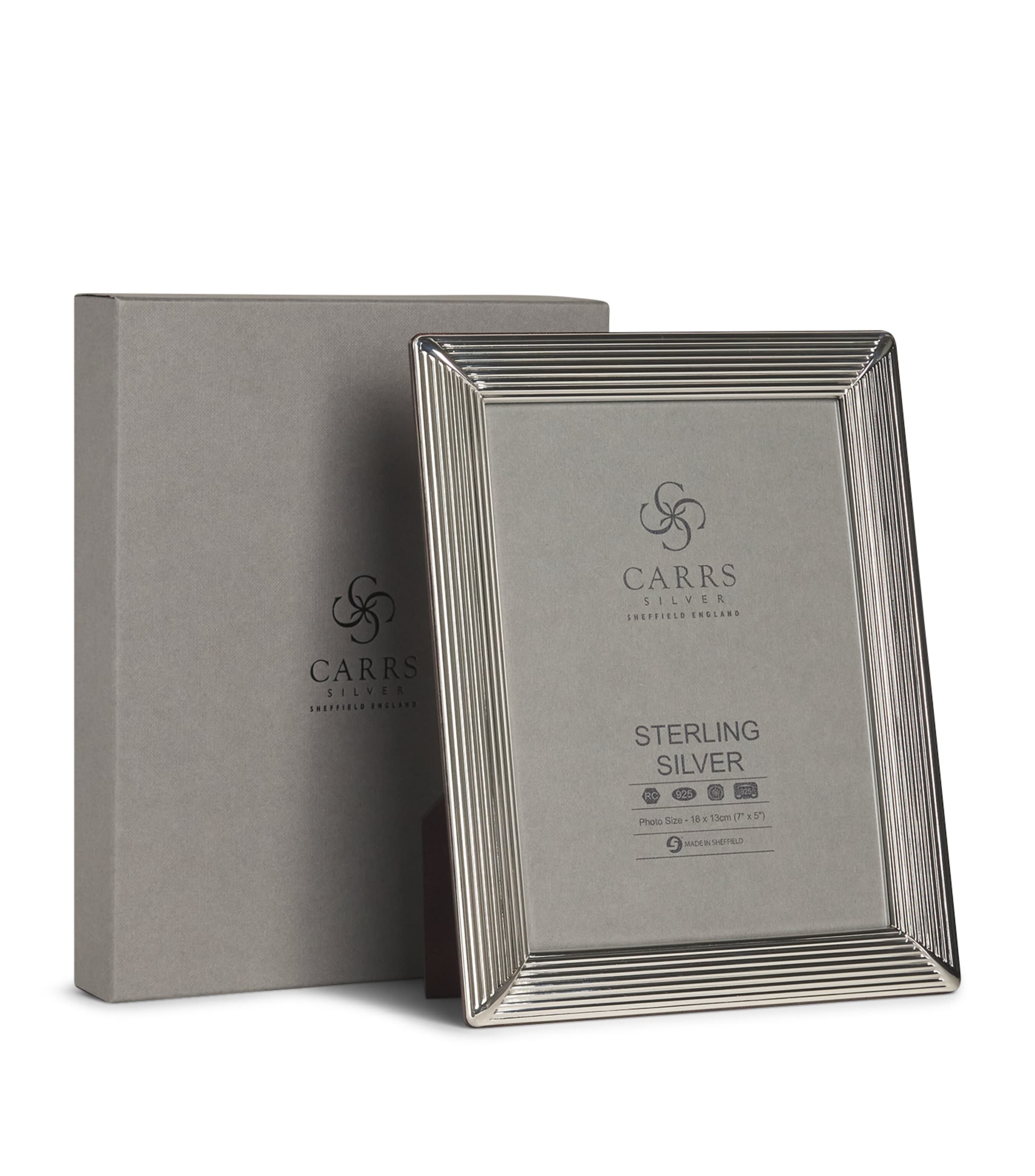 Shop Carrs Silver Sterling Silver Fluted Photo Frame With Wood Back