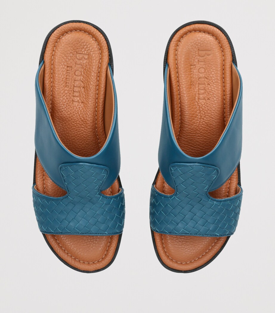 Brotini Intrecciato Leather Mastro Sandals Blue Other Image 4