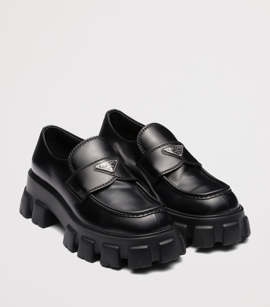 Brushed Leather Monolith Loafers F0002 Image 2