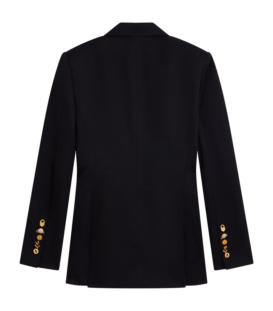 Schiaparelli Womens Wool Measuring Tape Jacket Black Image 2