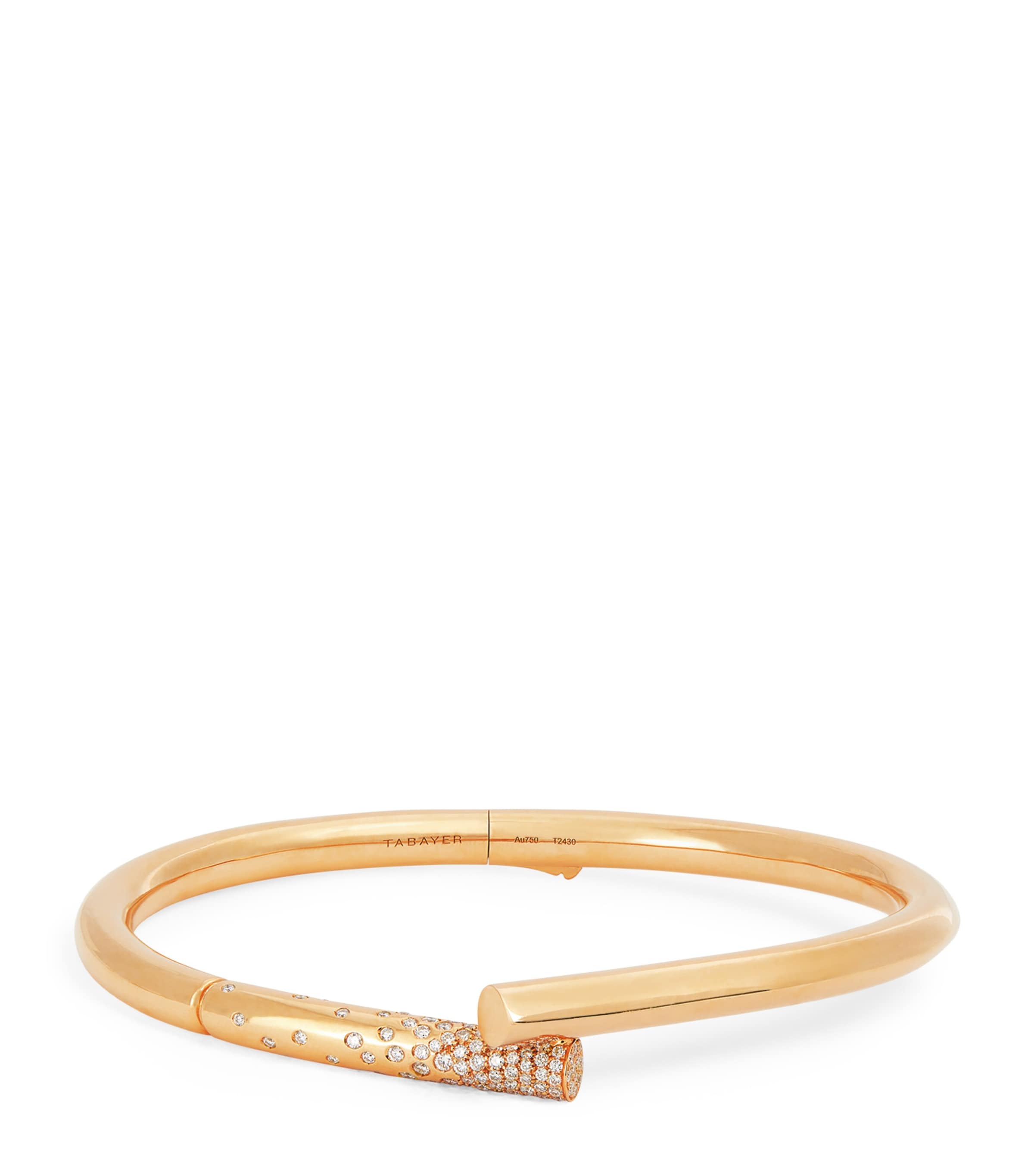 Tabayer Yellow Gold And Diamond Oera Bangle