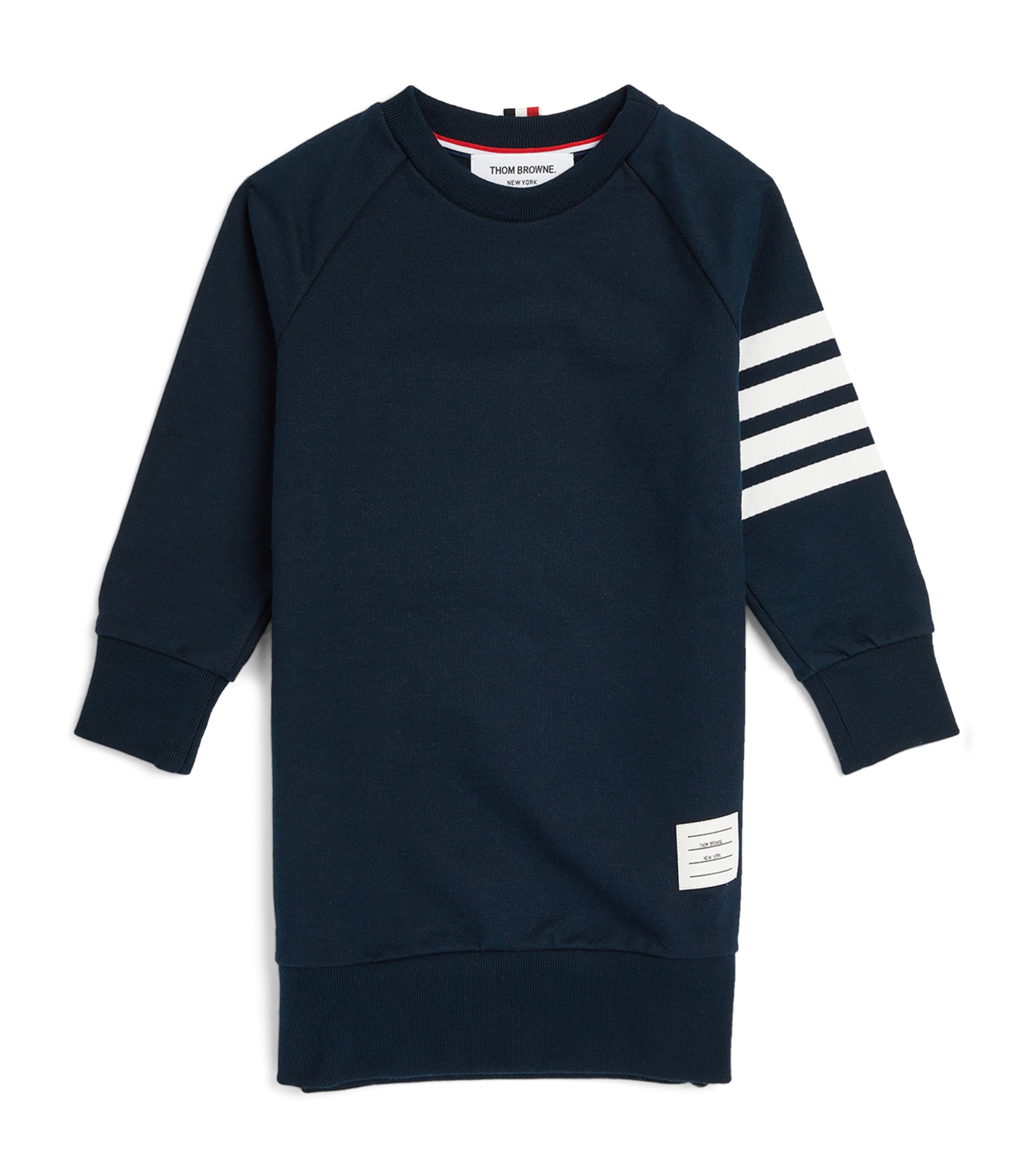 Shop Thom Browne 4-bar Sweatshirt Dress In Navy